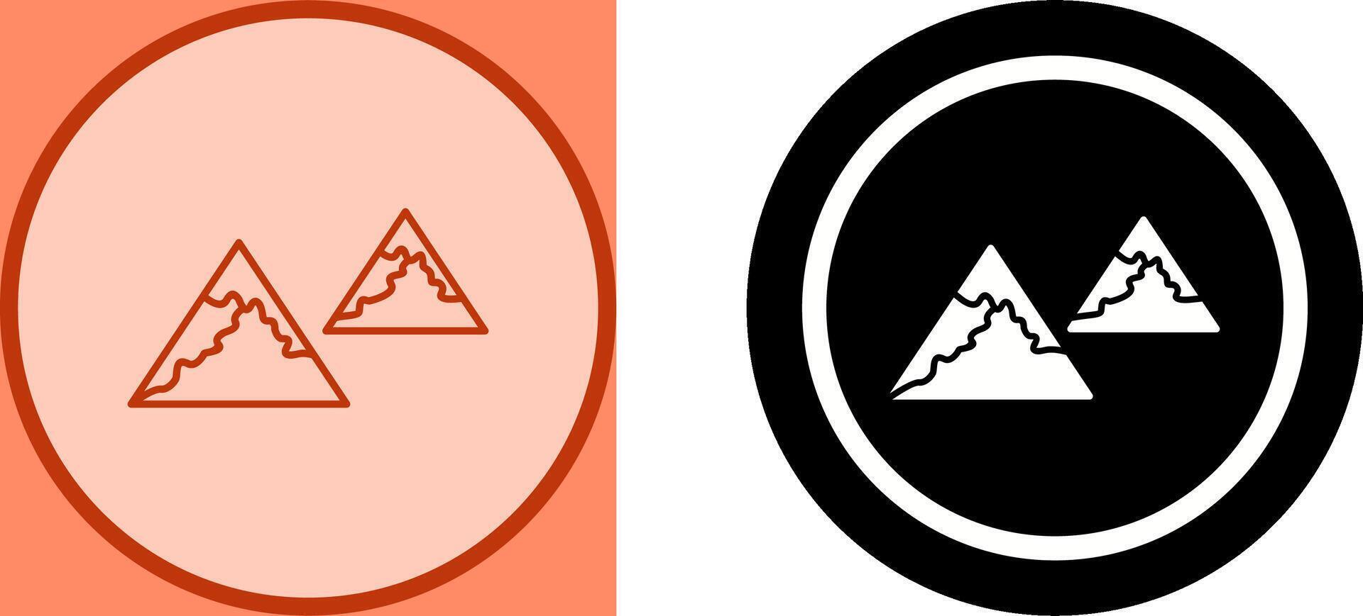 Unique Mountains Icon Design vector