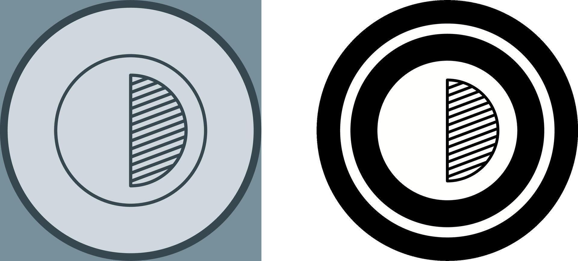 Unique Contrast Icon Design vector