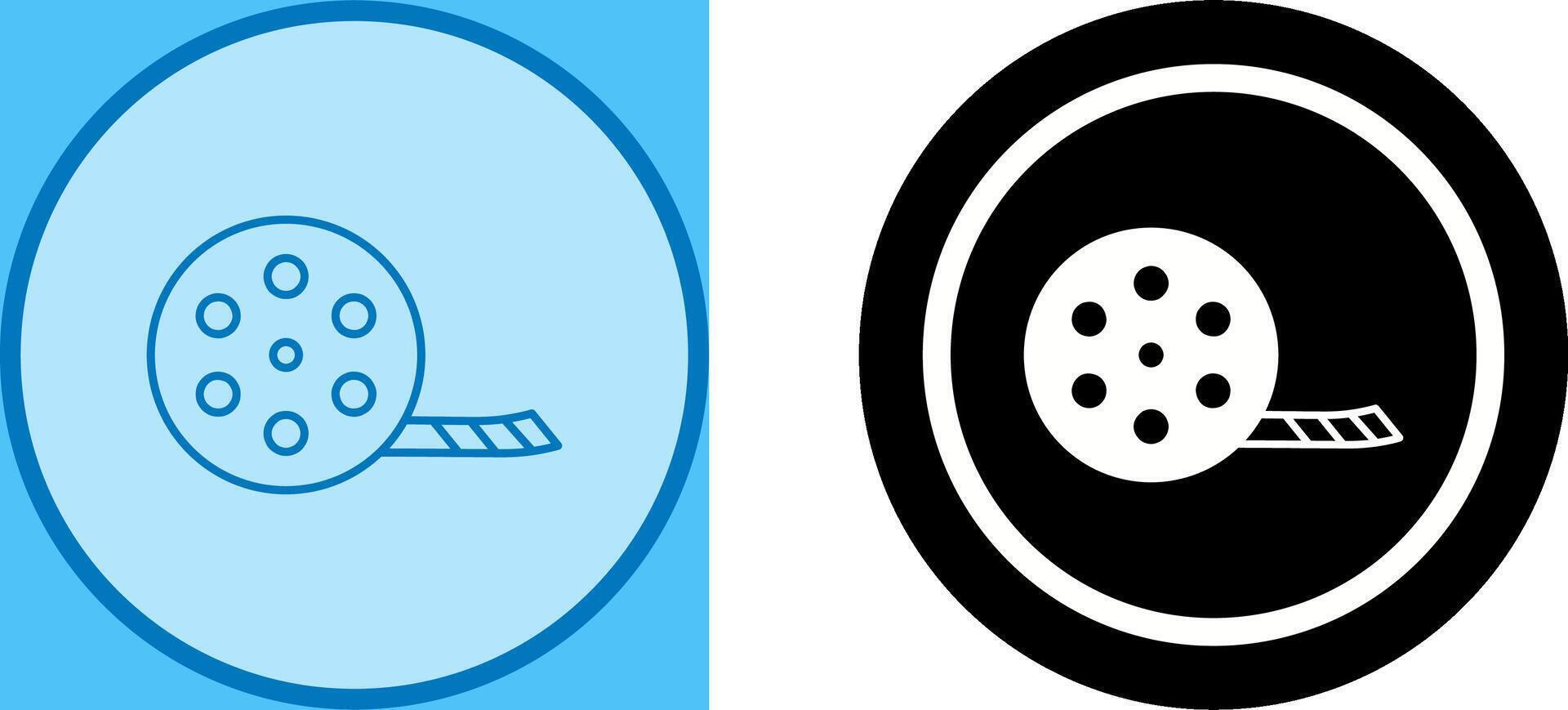 Unique Film Reel Icon Design vector