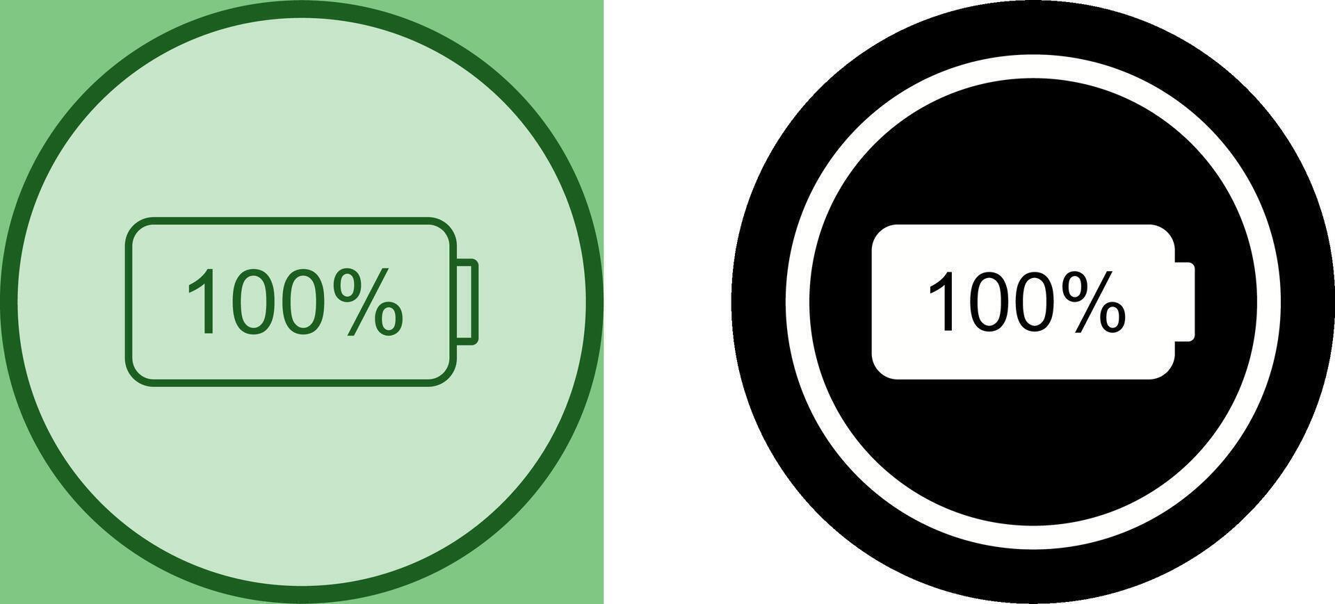 Unique Full Battery Icon Design vector