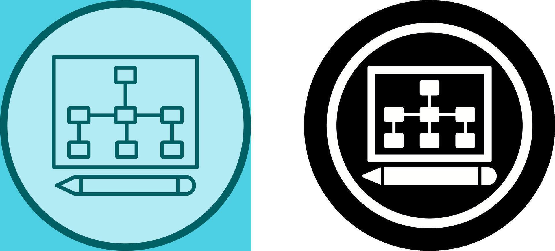 Draw Hierarchy Icon Design vector