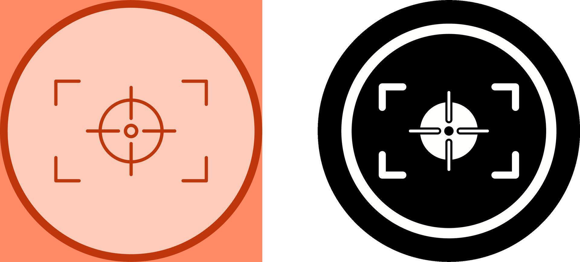 Unique Focus Horizontal Icon Design vector