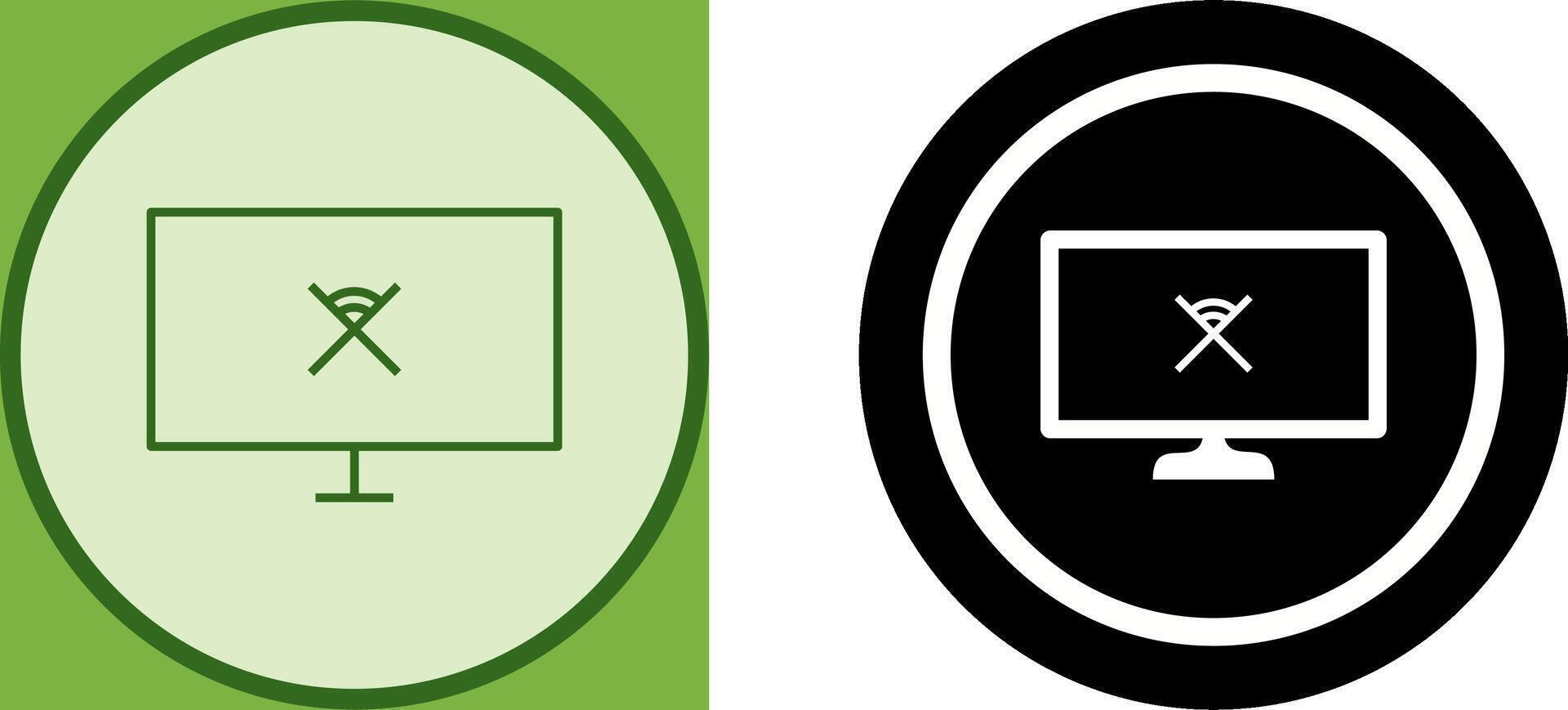 Unique Disconnected Network Icon Design vector