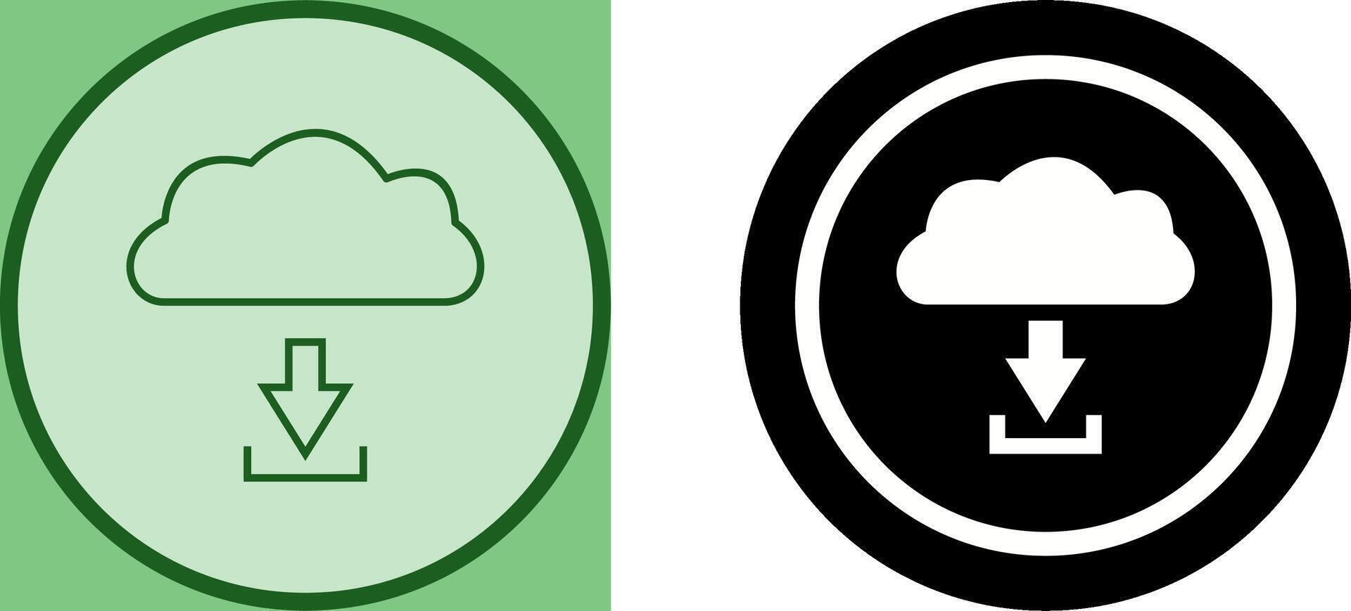 Unique Download from Cloud Icon Design vector