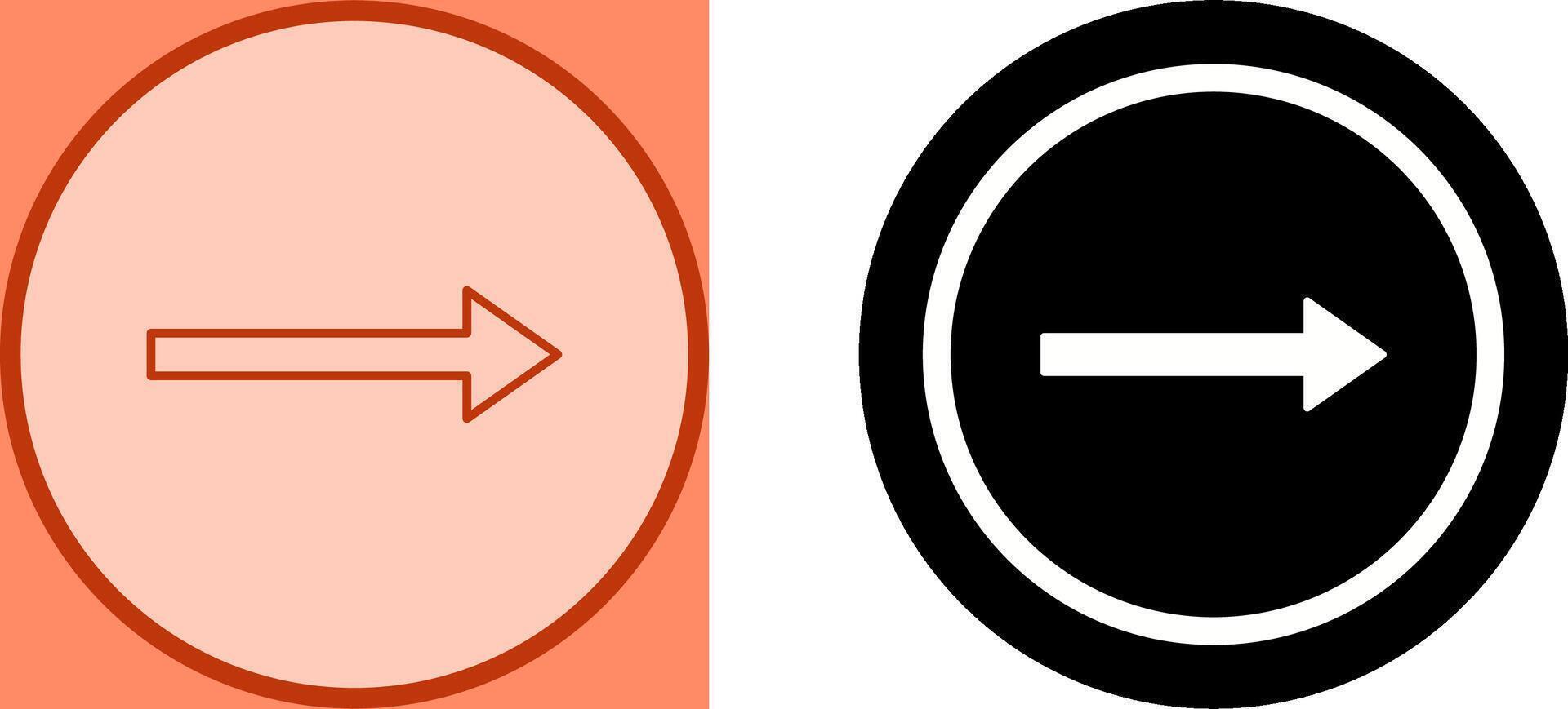 Unique Right Arrow Icon Design vector