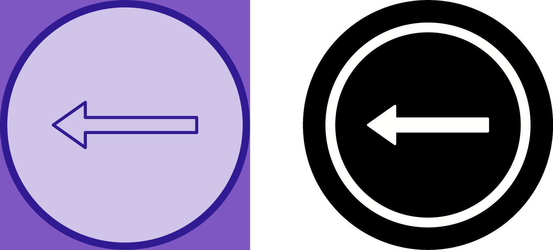 Unique Left Arrow Icon Design vector