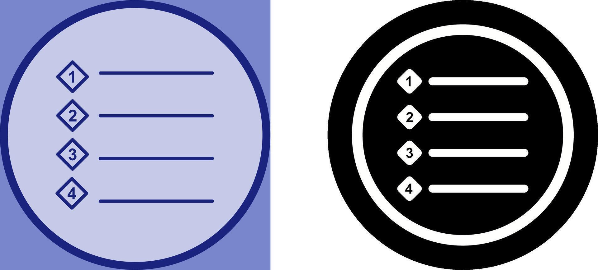 Unique Numbered list Icon Design vector