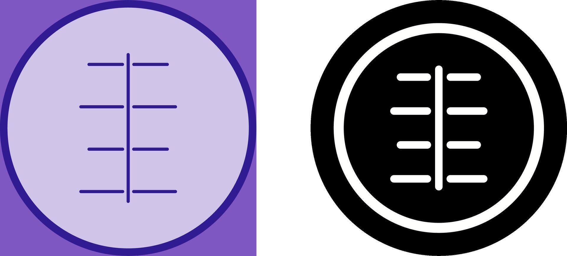 Unique Center Align Icon Design vector