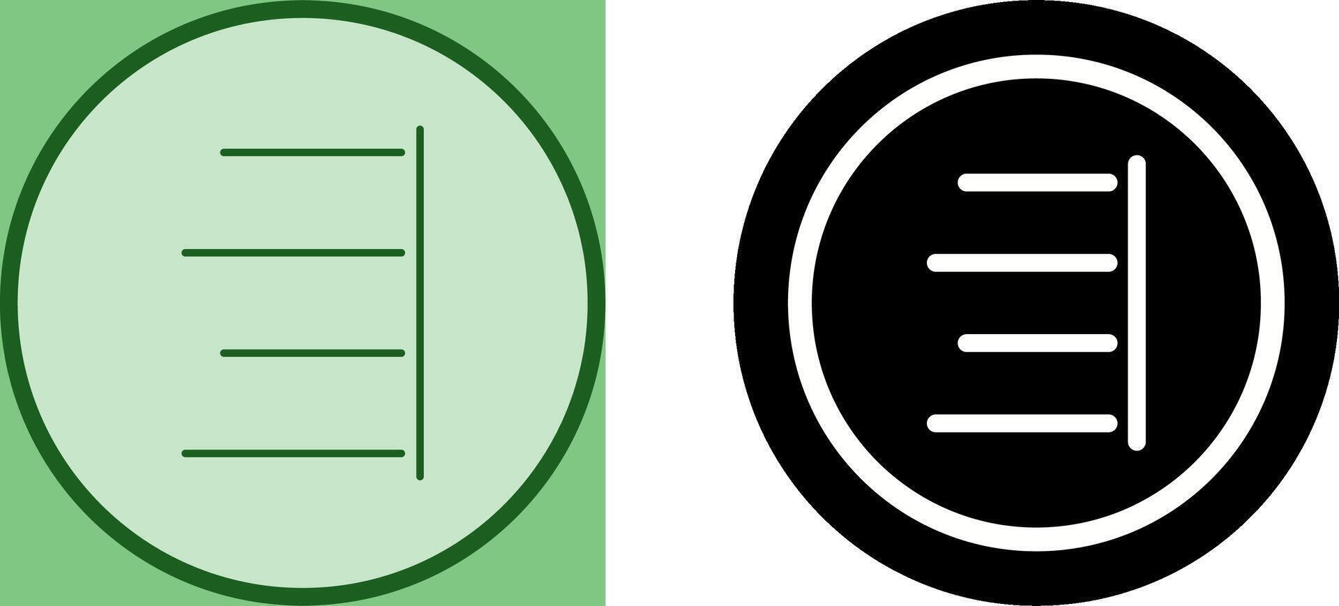 Unique Right Align Icon Design vector