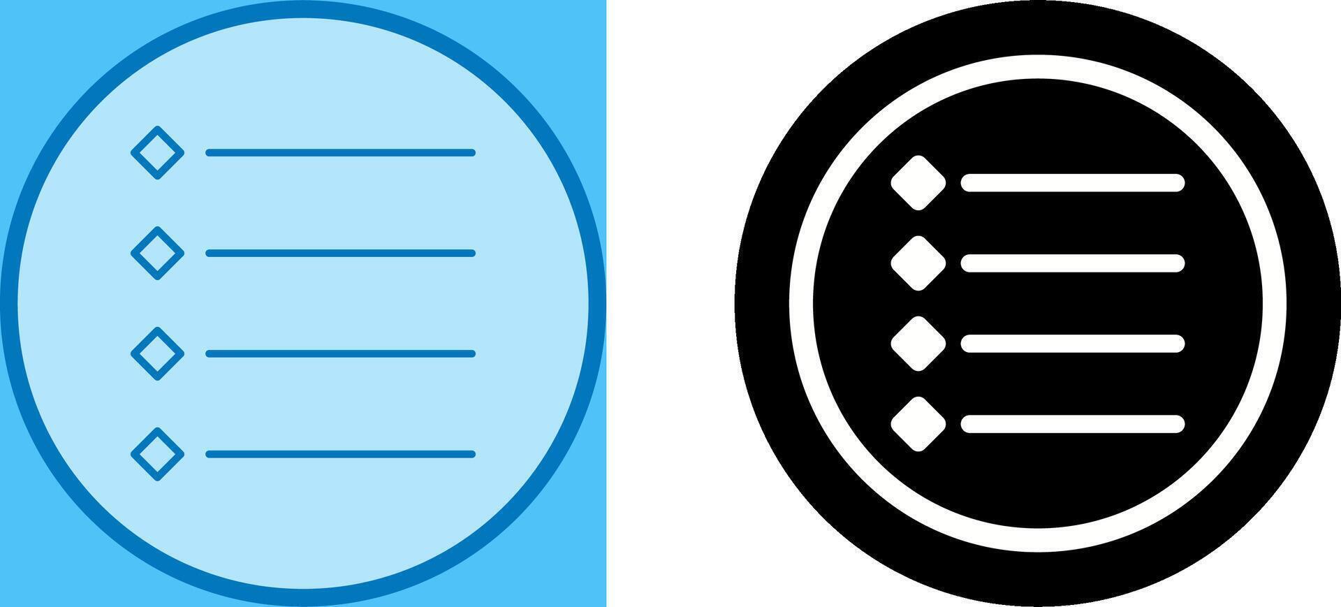 Unique Bulleted list Icon Design vector