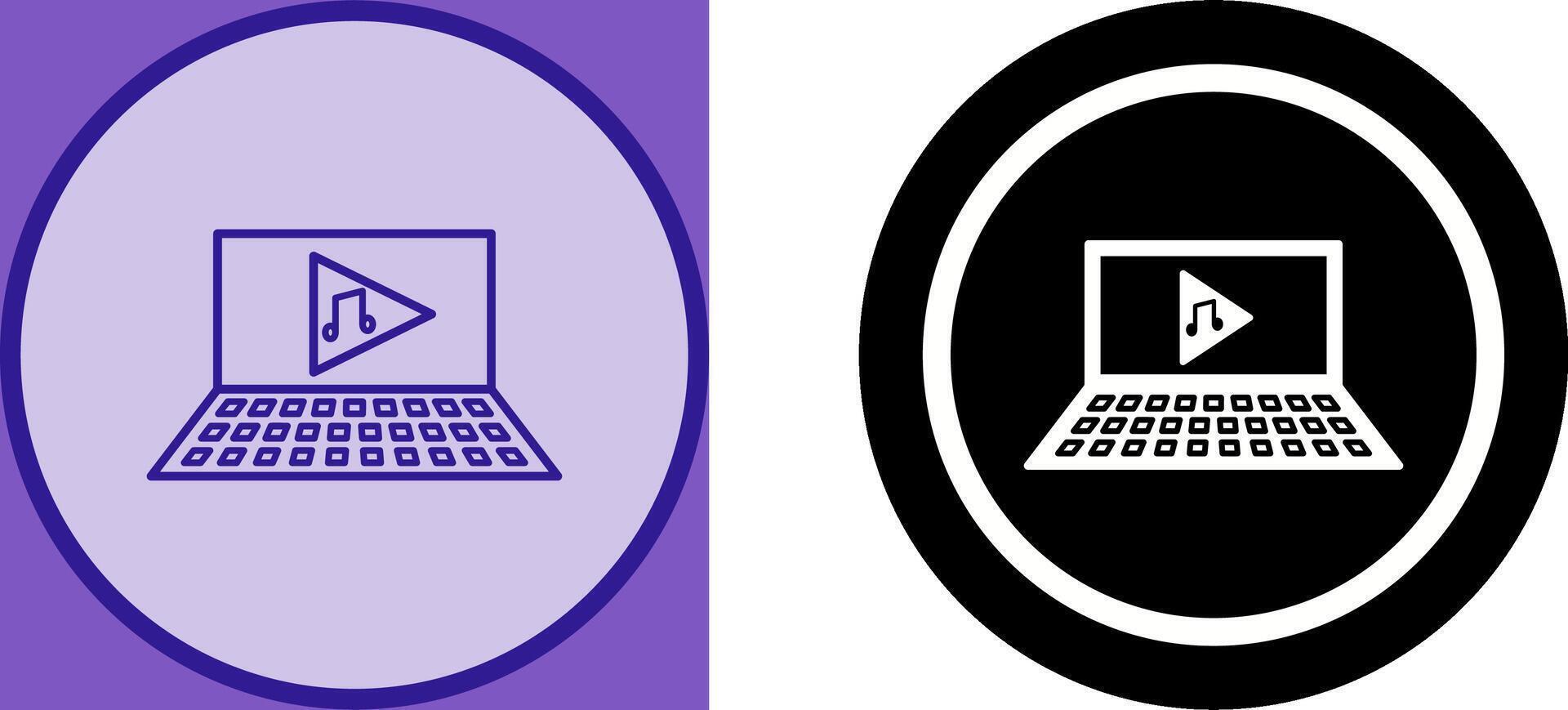 Unique Play Music Icon Design vector