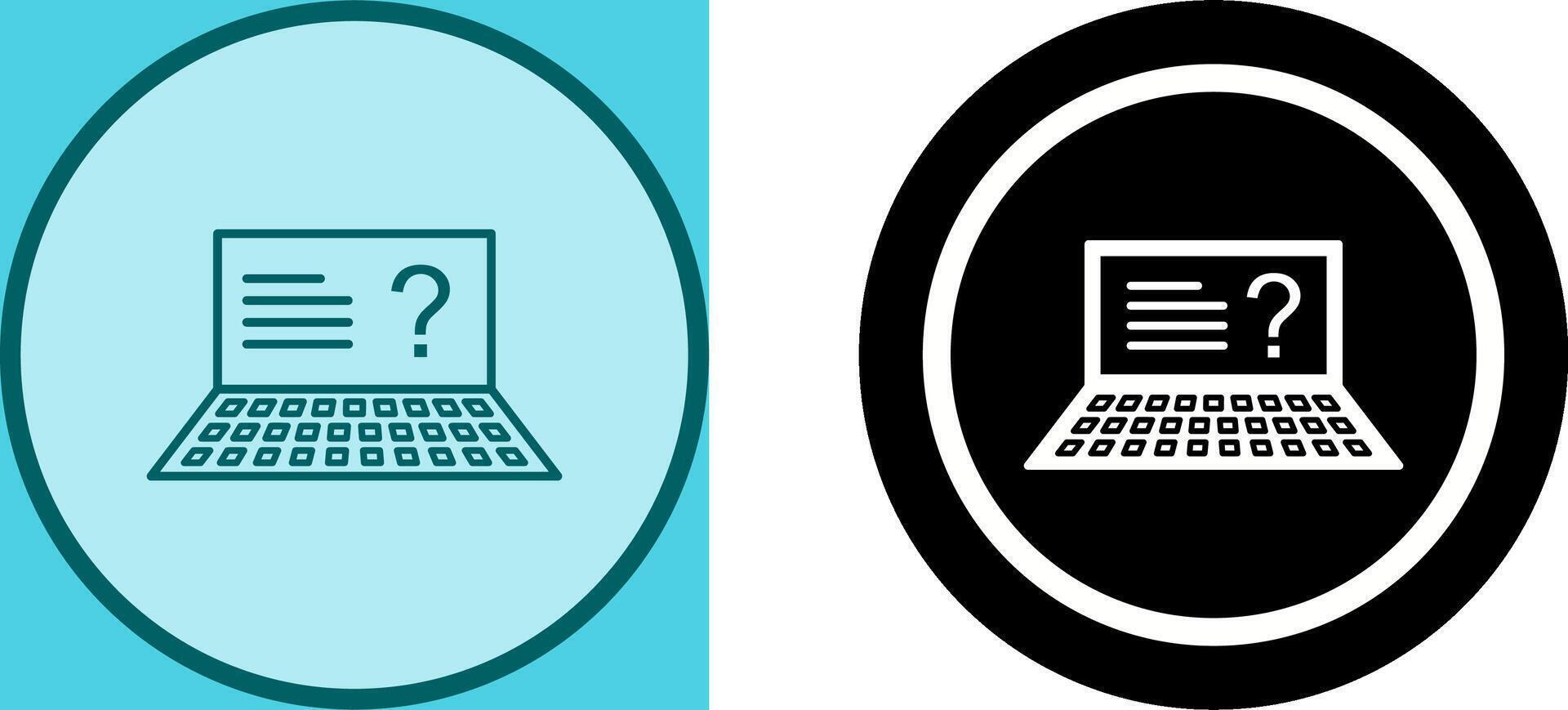 Unique Online Exam Icon Design vector