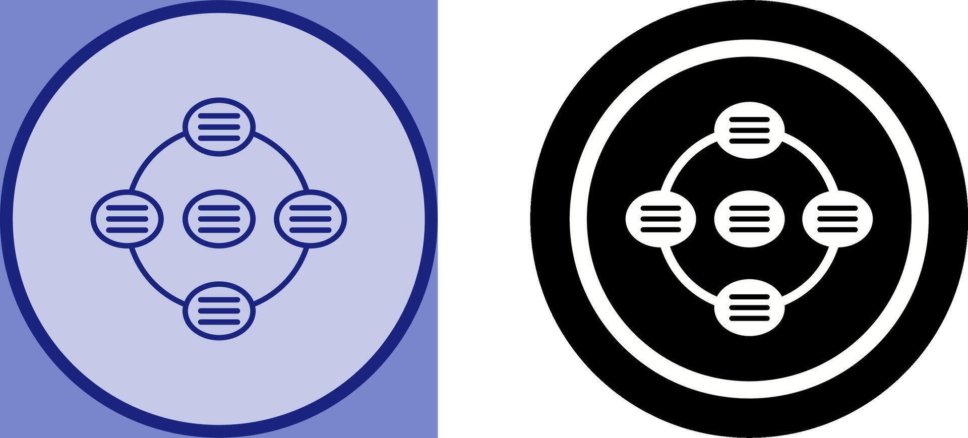 Unique Strategy Connsultation Icon Design vector