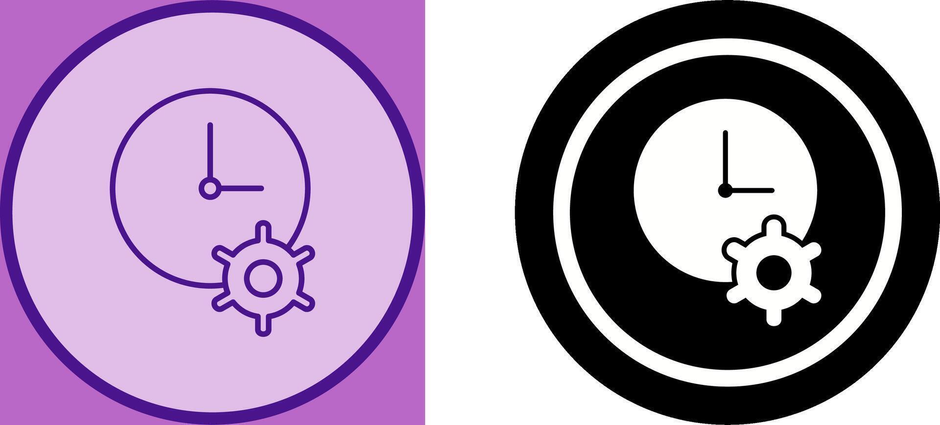 Unique Time Optimization Icon Design vector