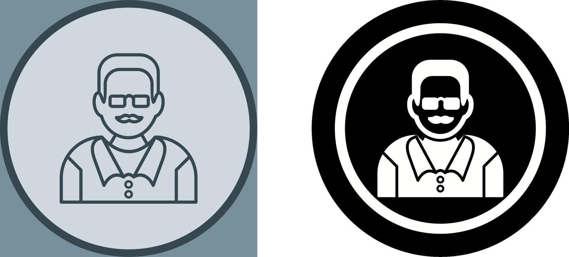 Unique Male Professor Icon Design vector