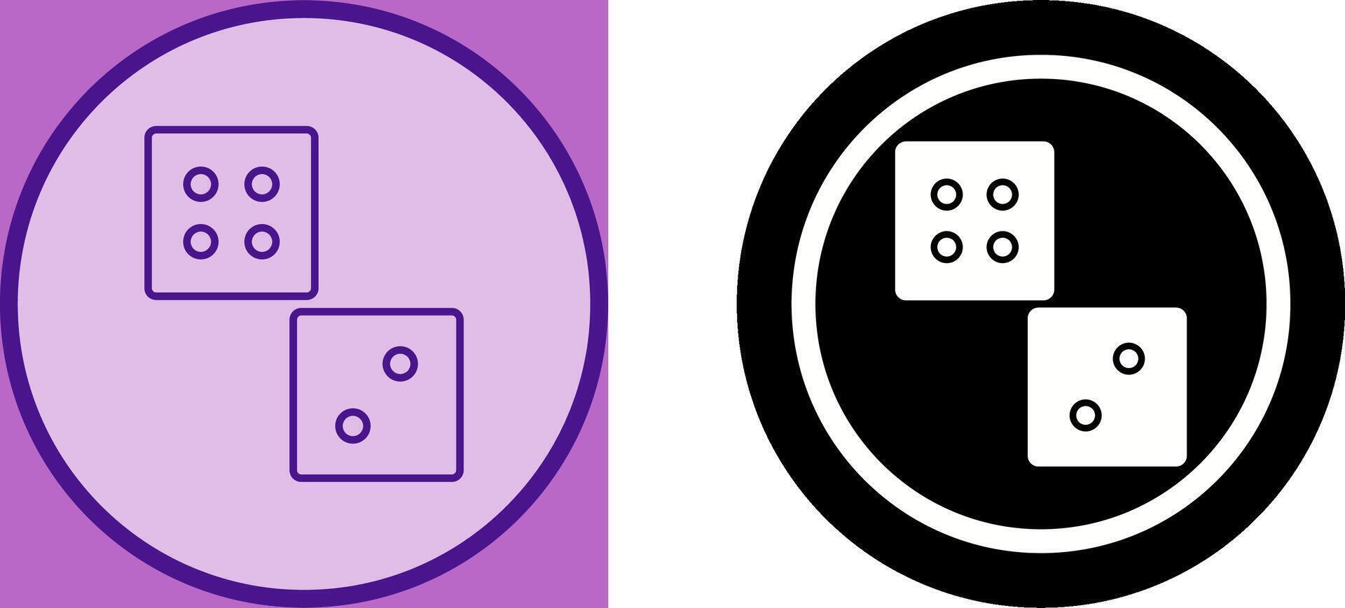 Unique Dice Icon Design vector