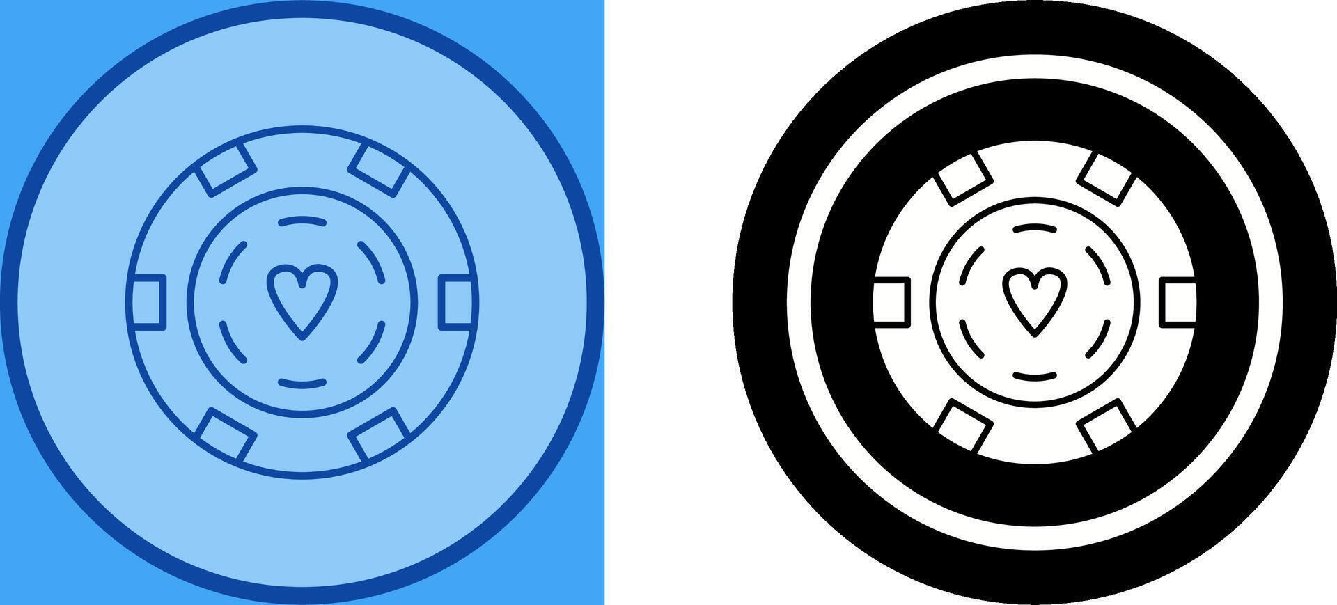 Unique Poker Chips Icon Design vector