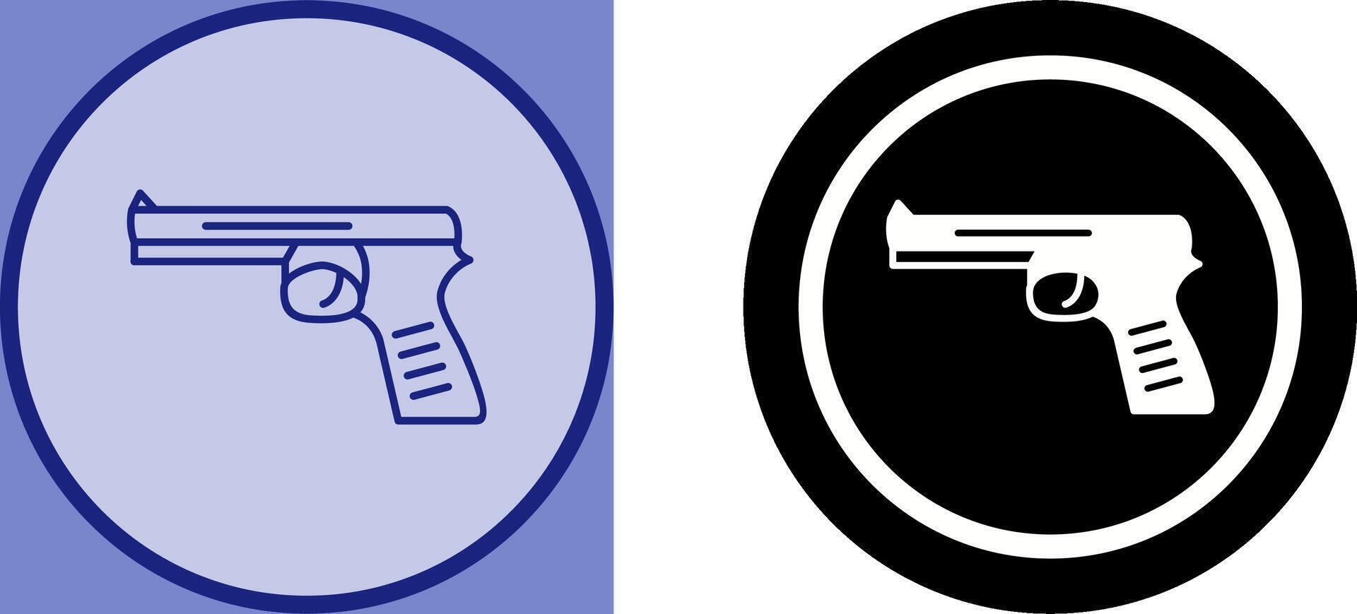 Unique Pistol Icon Design vector