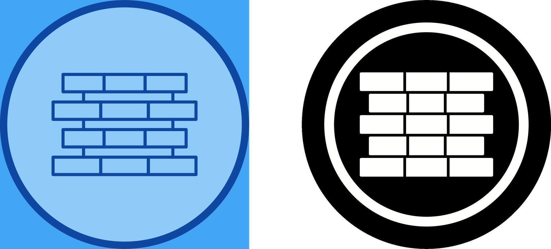Unique Bricks Icon Design vector