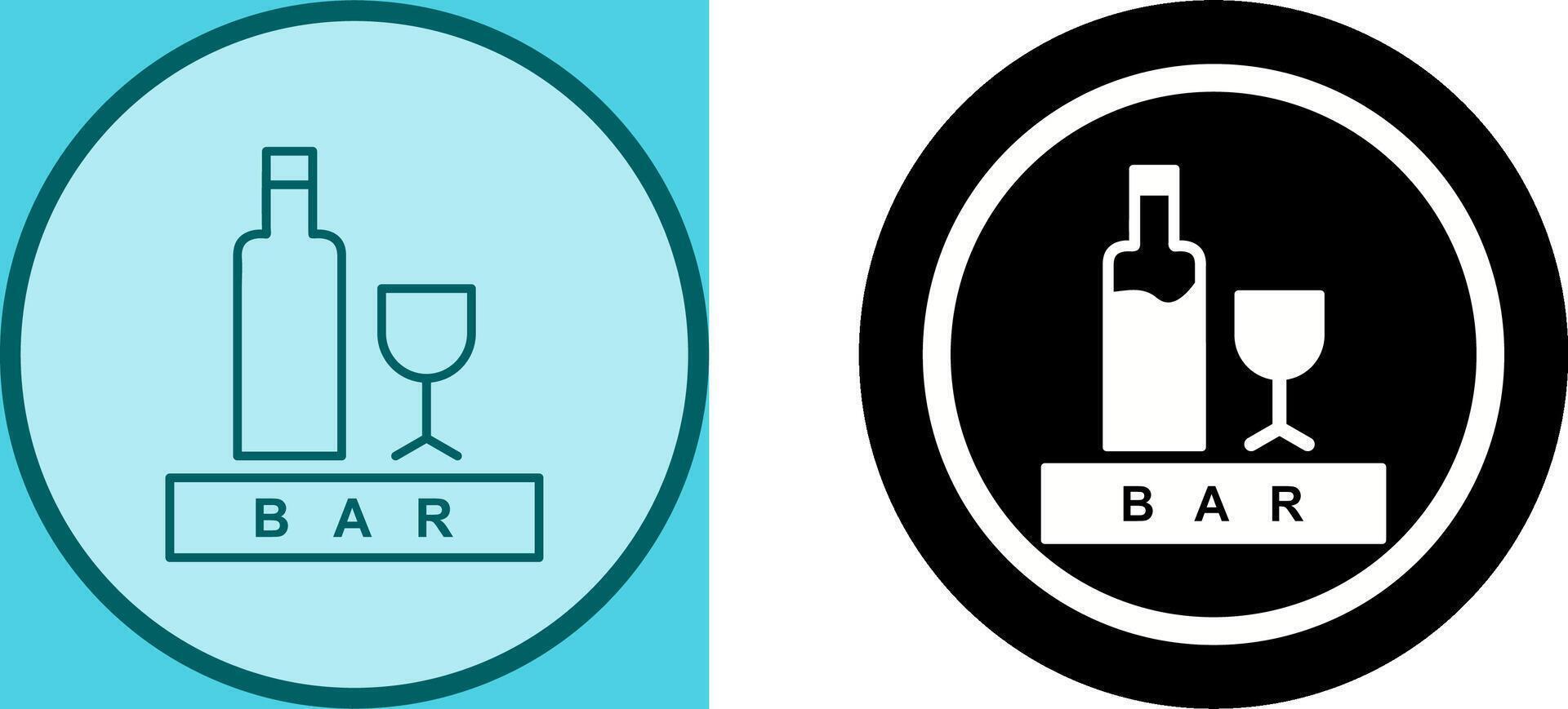 Unique Bar Sign Icon Design vector