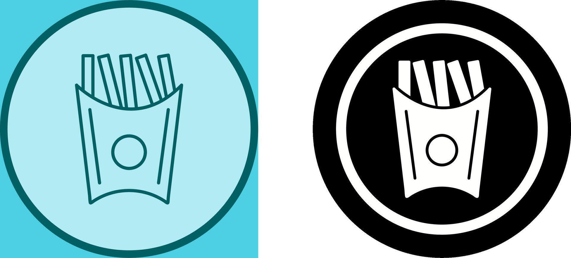 Unique French Fries Icon Design vector