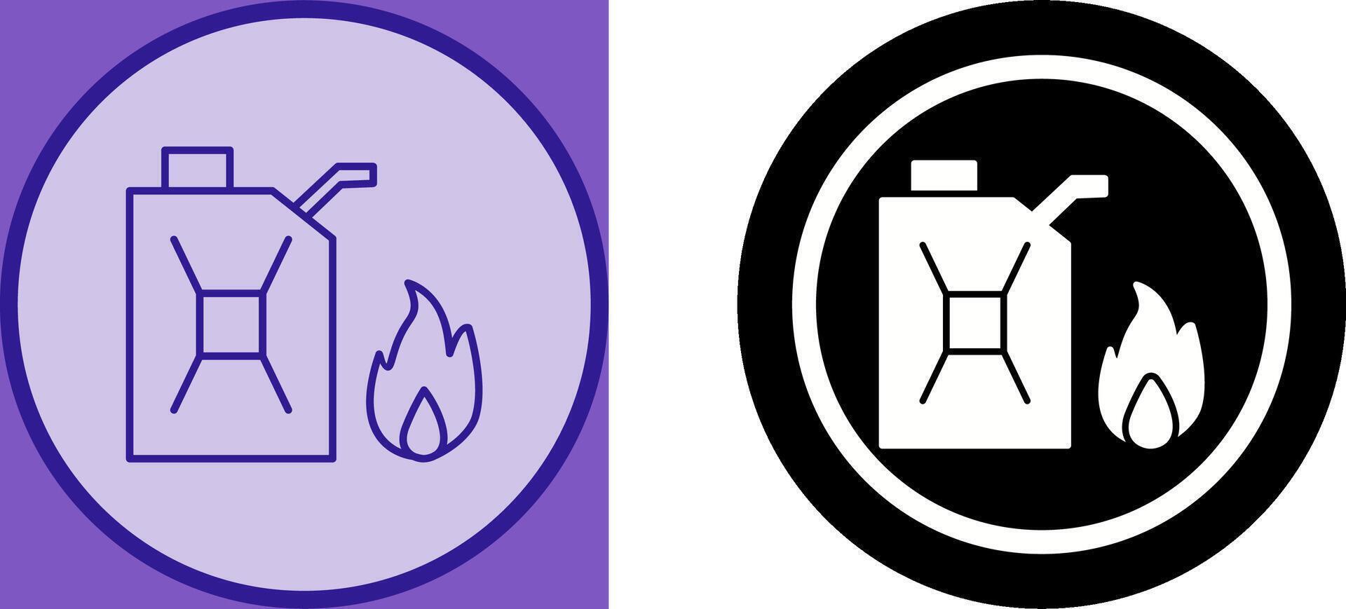 Unique Fuel to Fire Icon Design vector