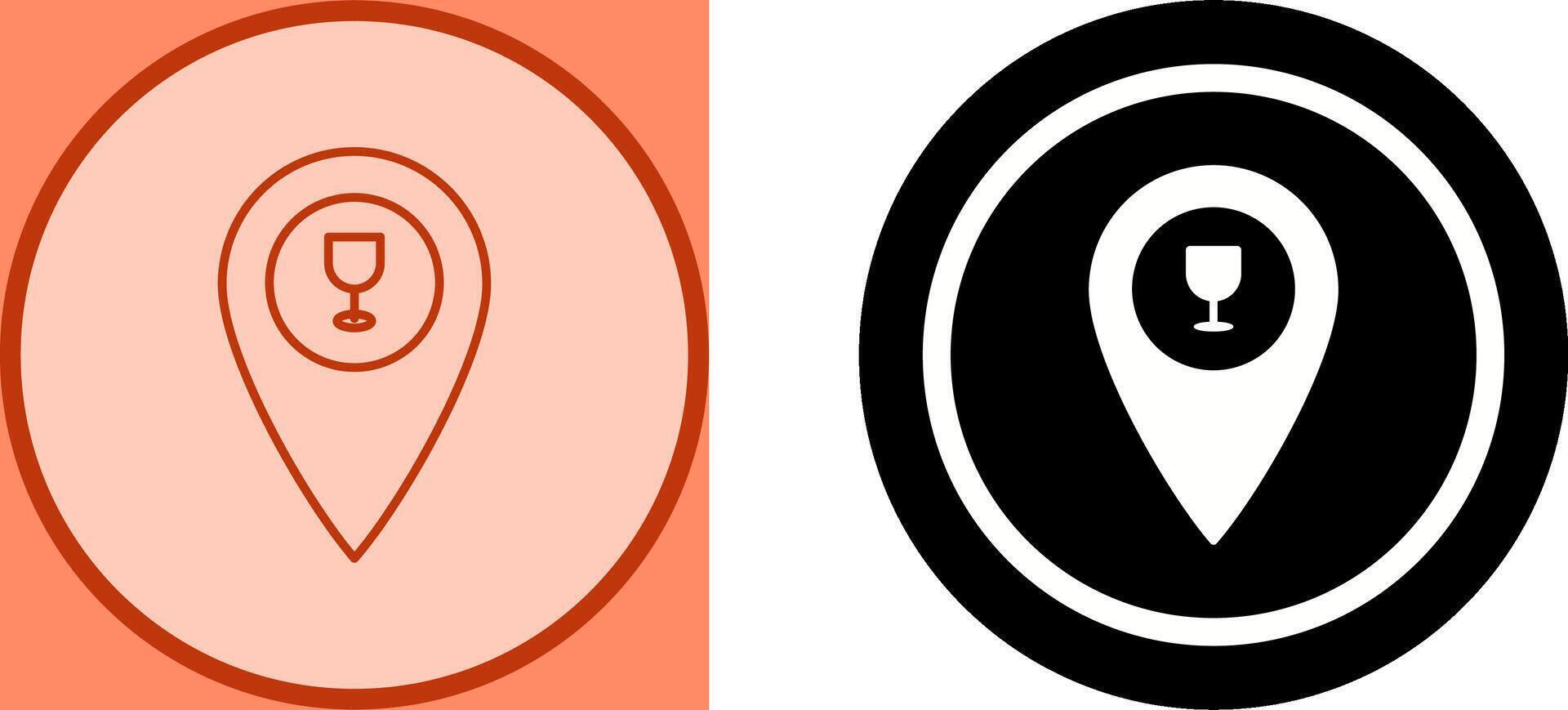 Unique Bar Location Icon Design vector
