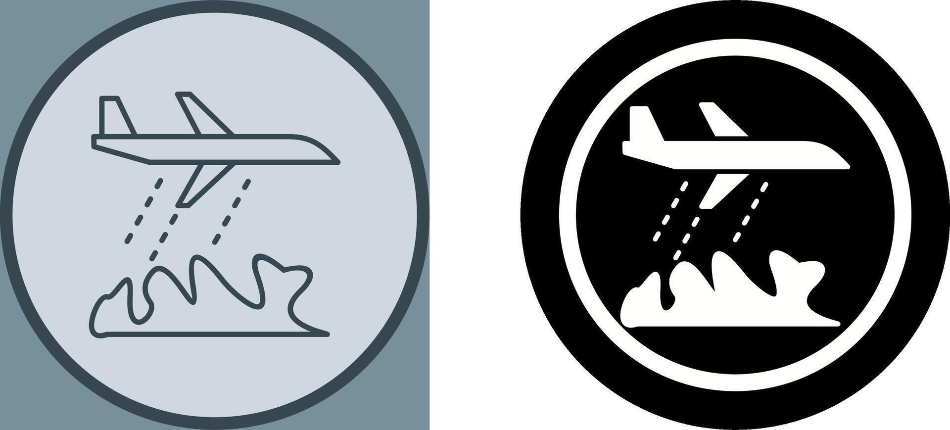 Unique Firefighter Plane Icon Design vector