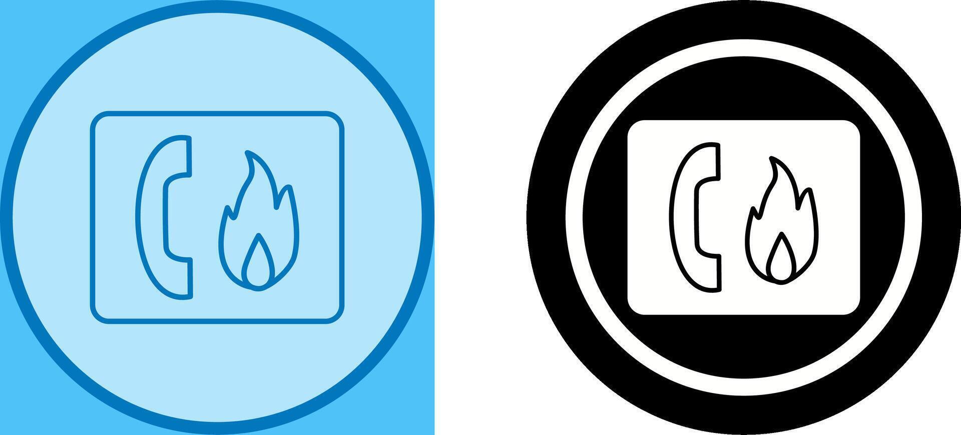 Unique Fire Emergency Icon Design vector