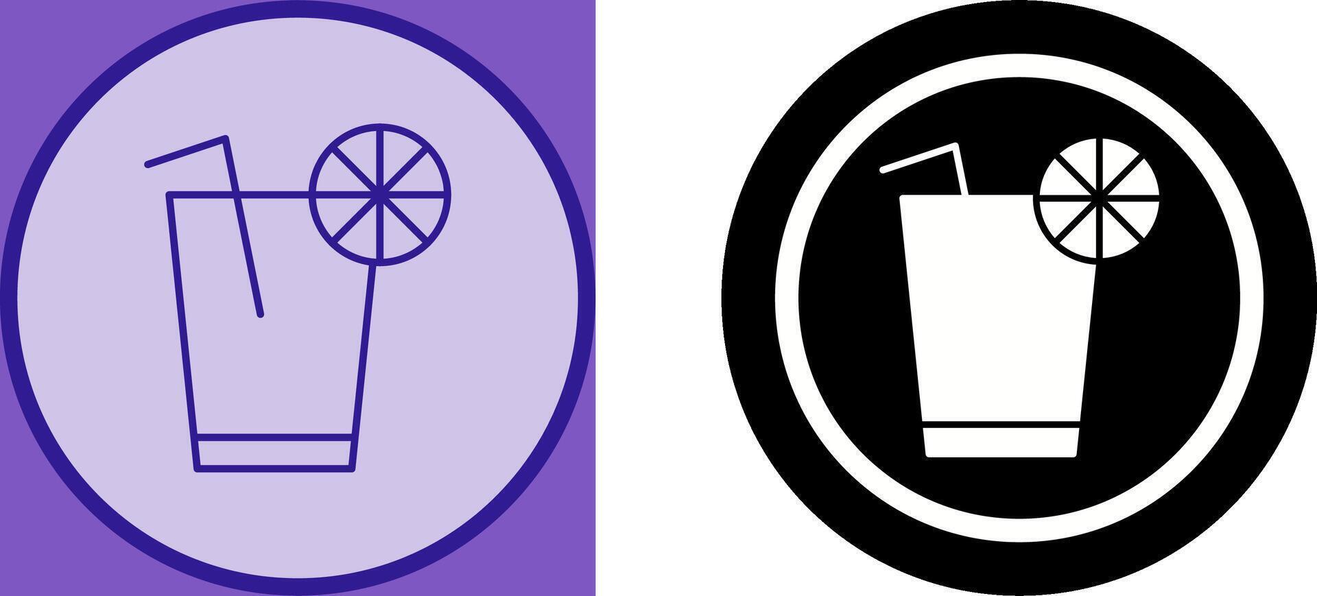 Unique Lemon Juice Icon Design vector