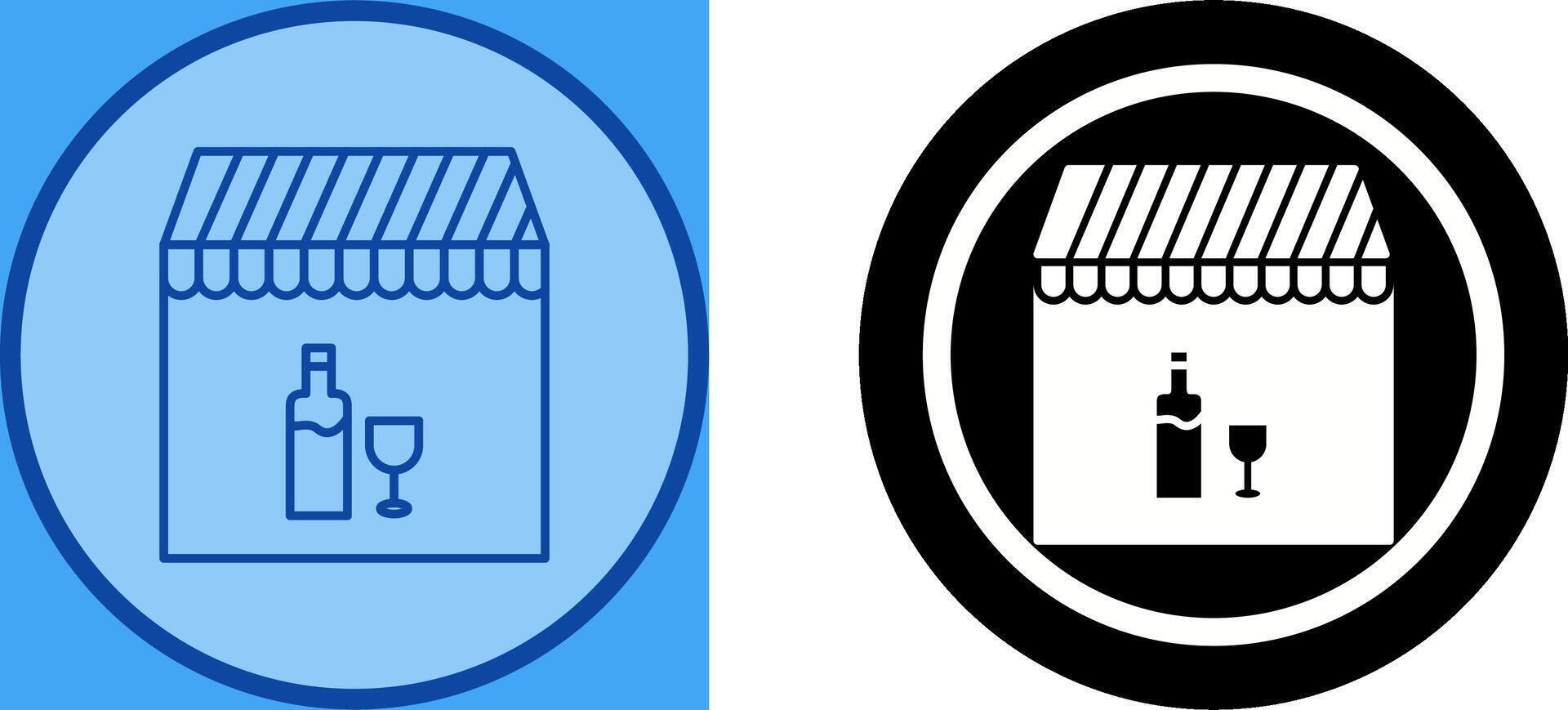 Unique Cafe and Bar Icon Design vector