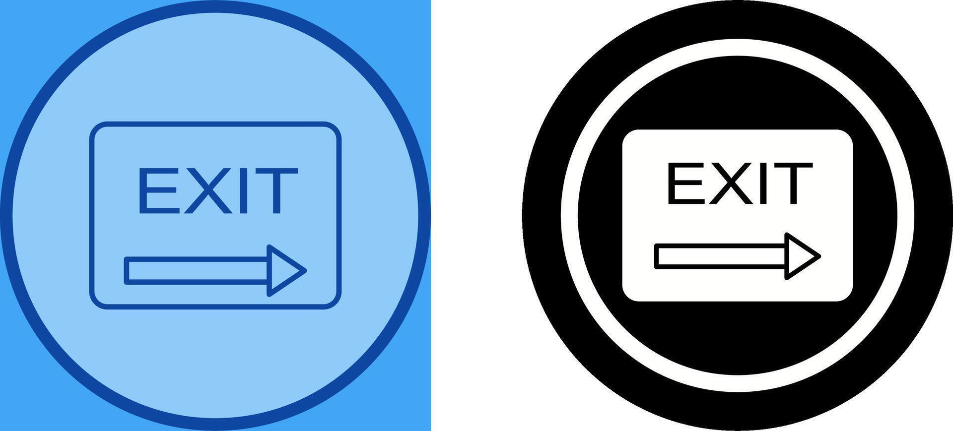 Unique Exit Icon Design vector