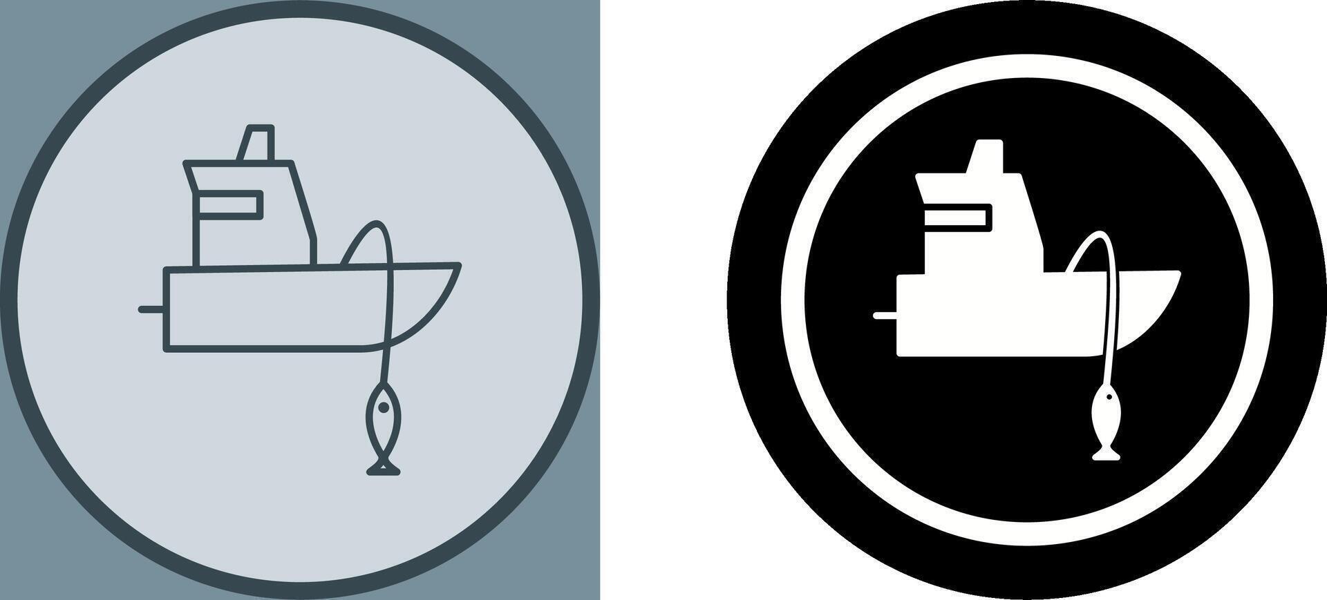 Fishing Boat Icon Design vector