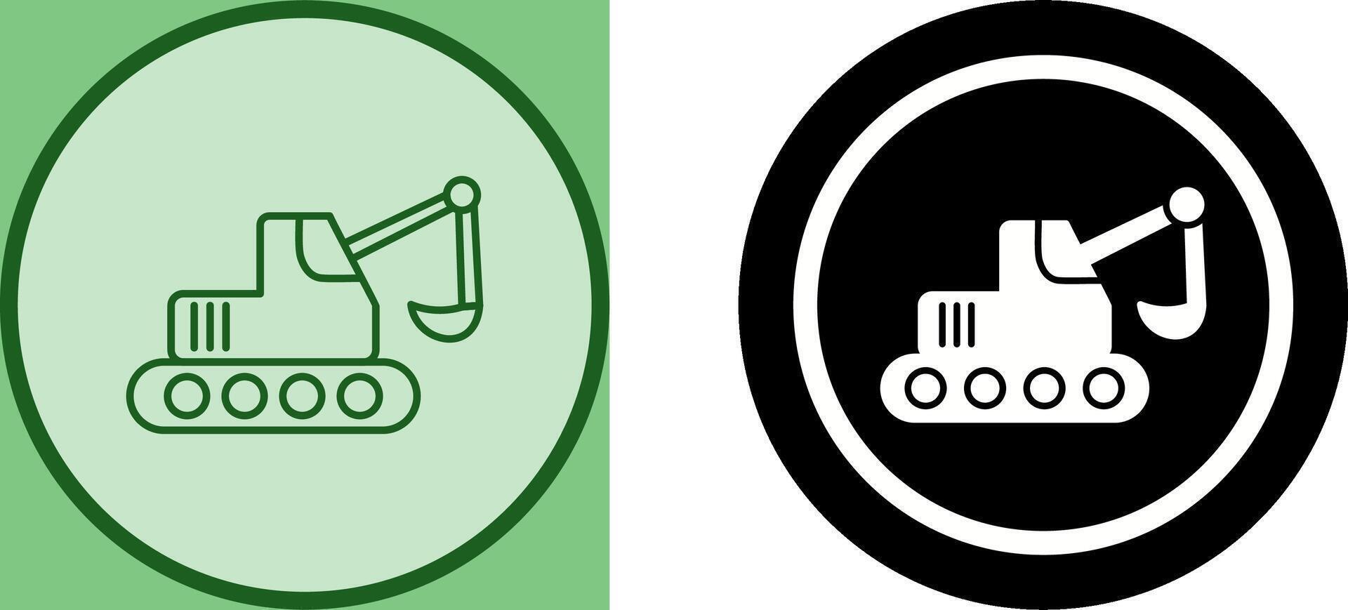 Escavator Icon Design vector