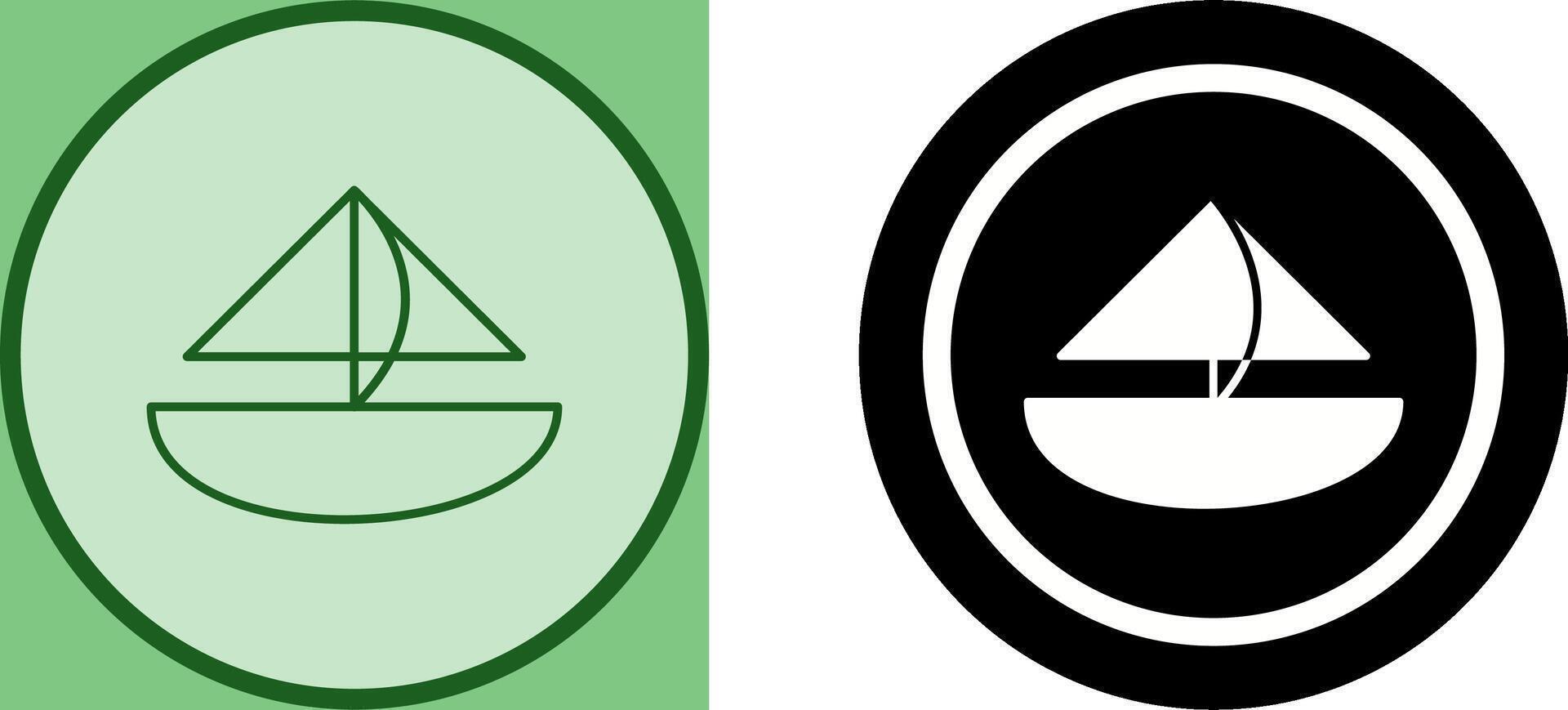Small Yacht Icon Design vector