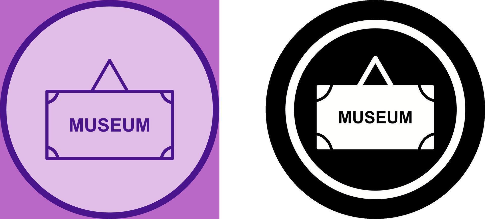 Museum Tag Icon Design vector