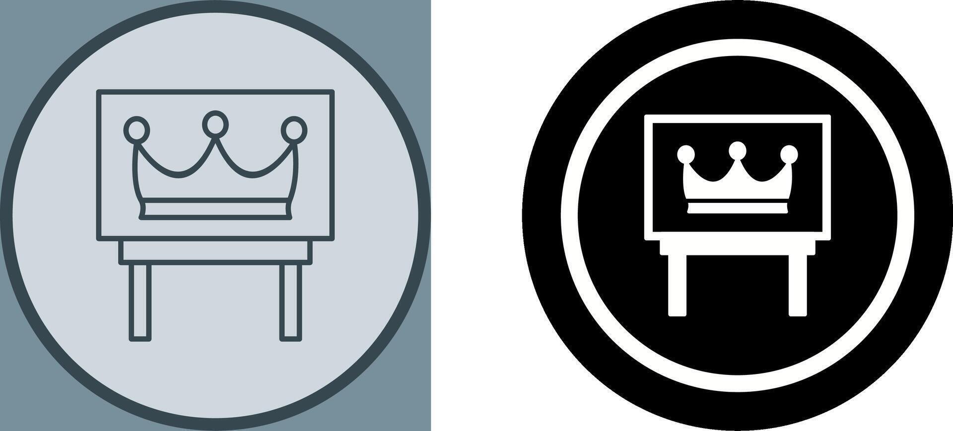 Crown Exhibit Icon Design vector