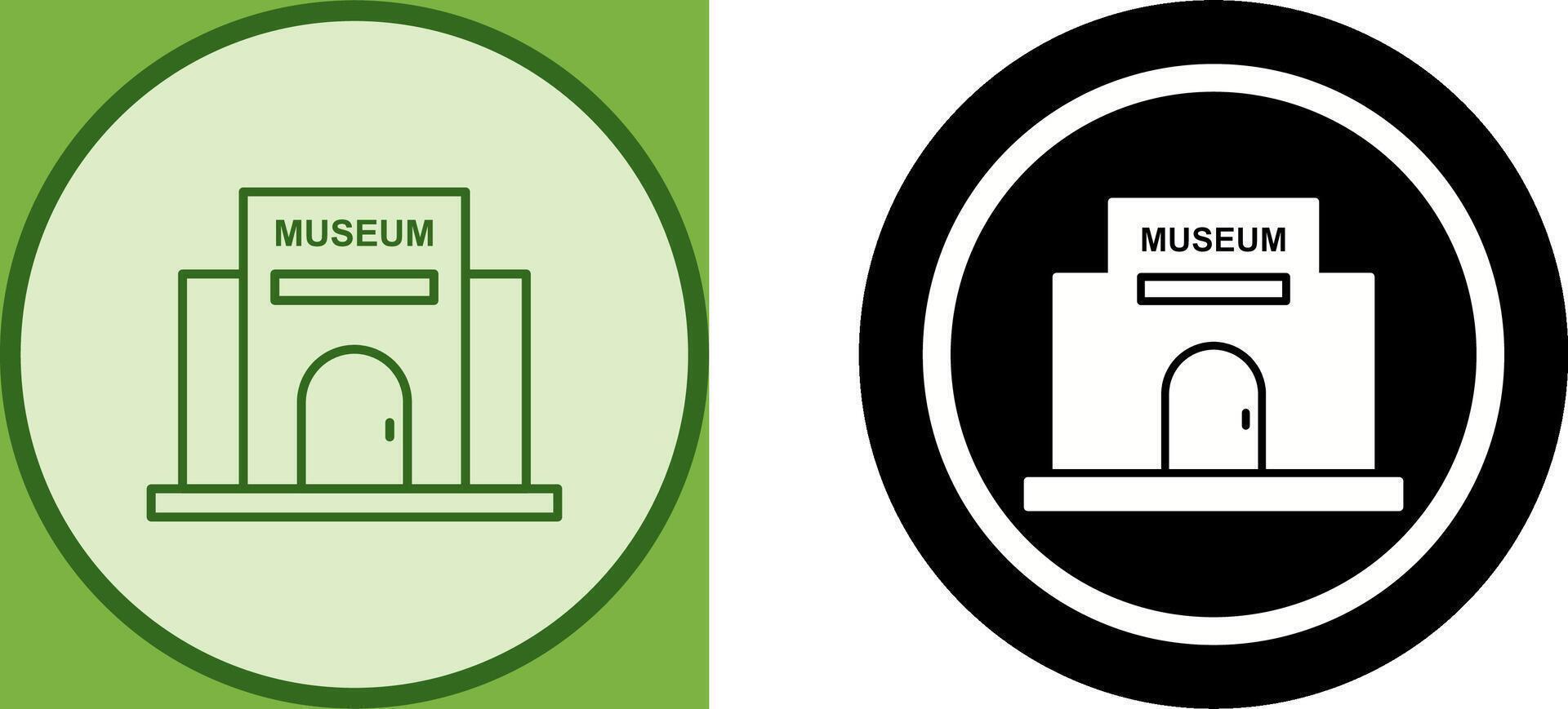 Museum Building Icon Design vector