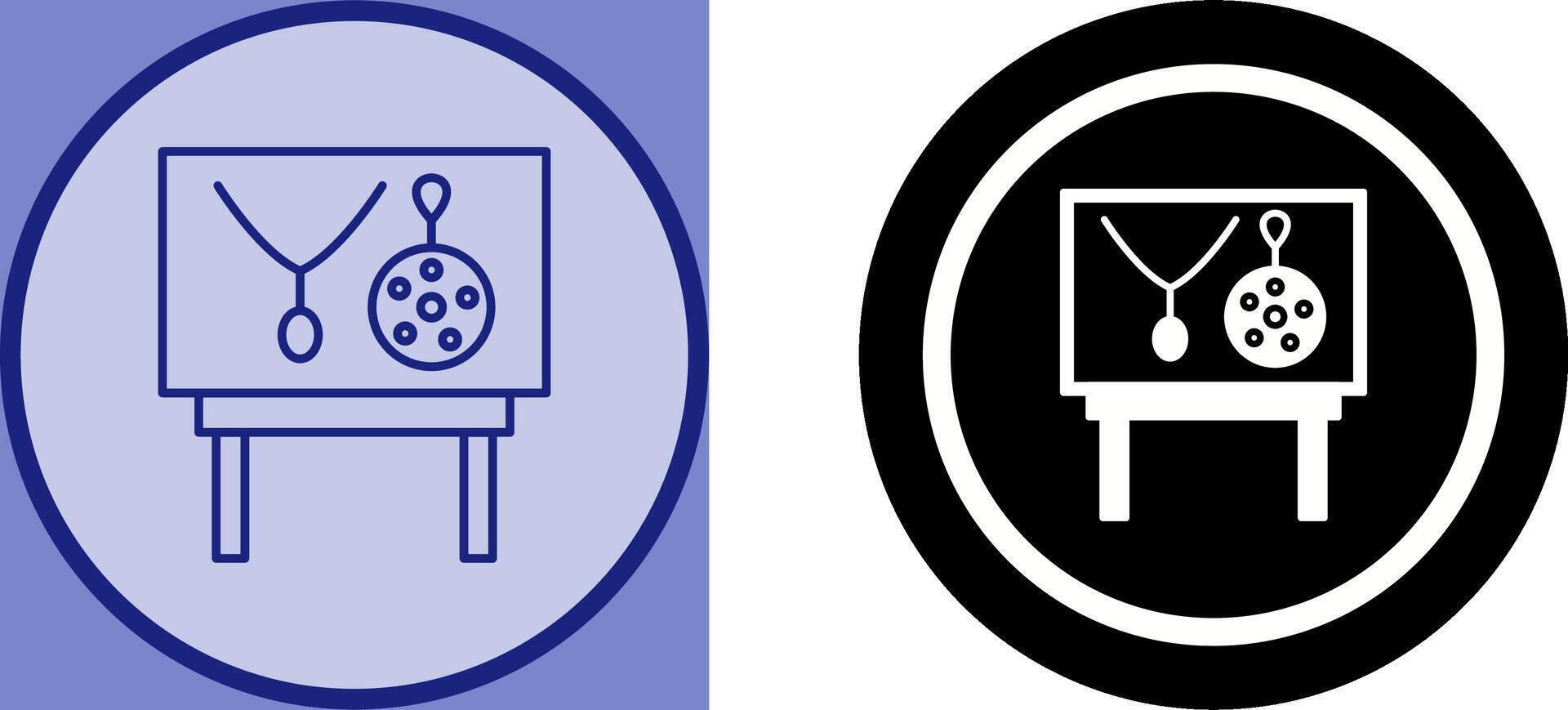Jewel Exhibit Icon Design vector