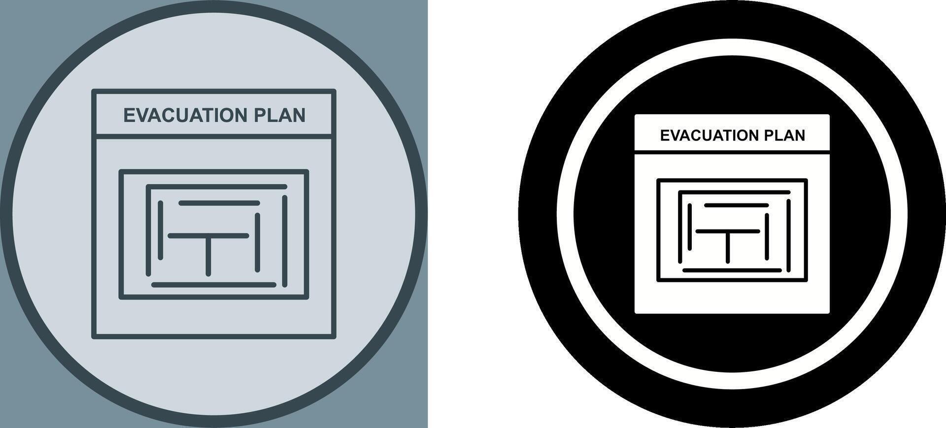 Evacuation Plan Icon Design vector