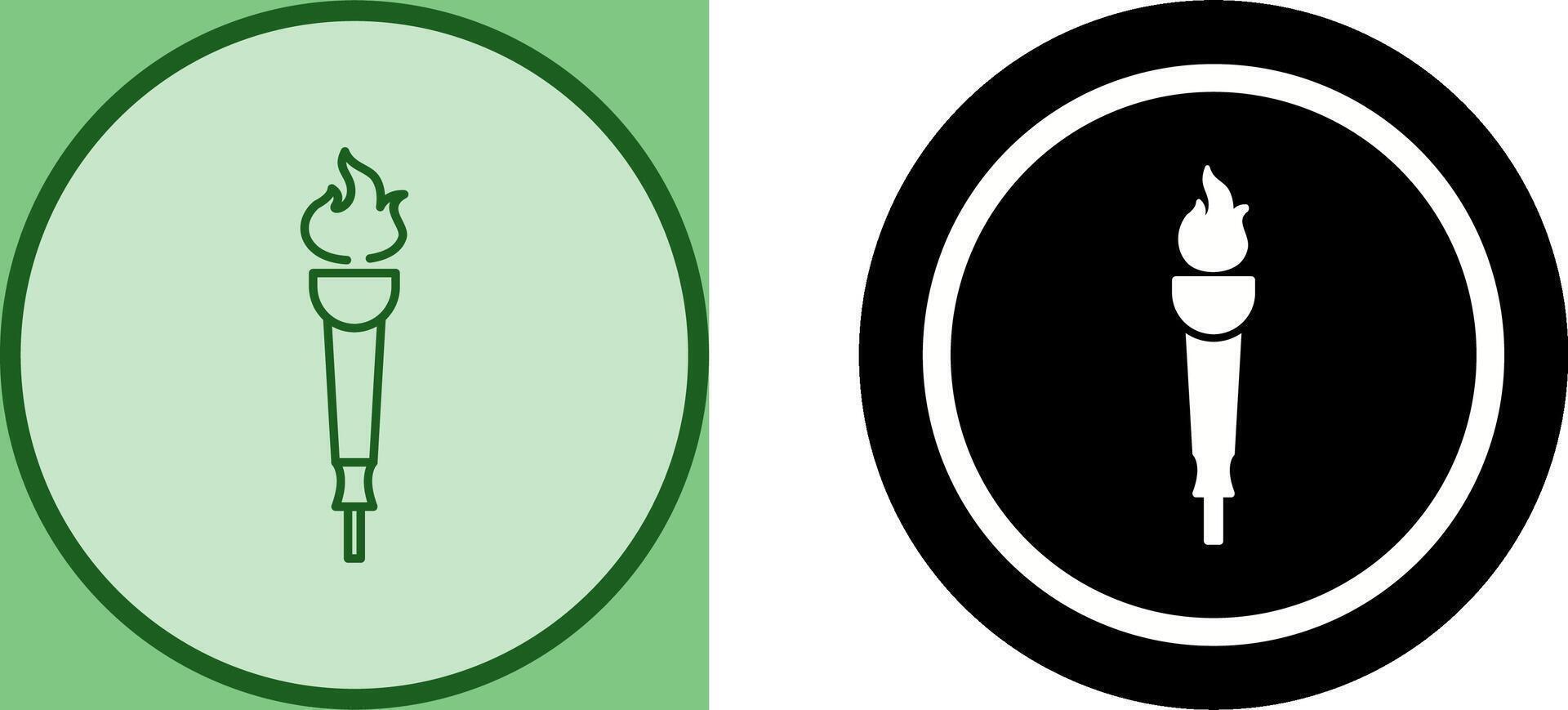 Museum Torch Icon Design vector