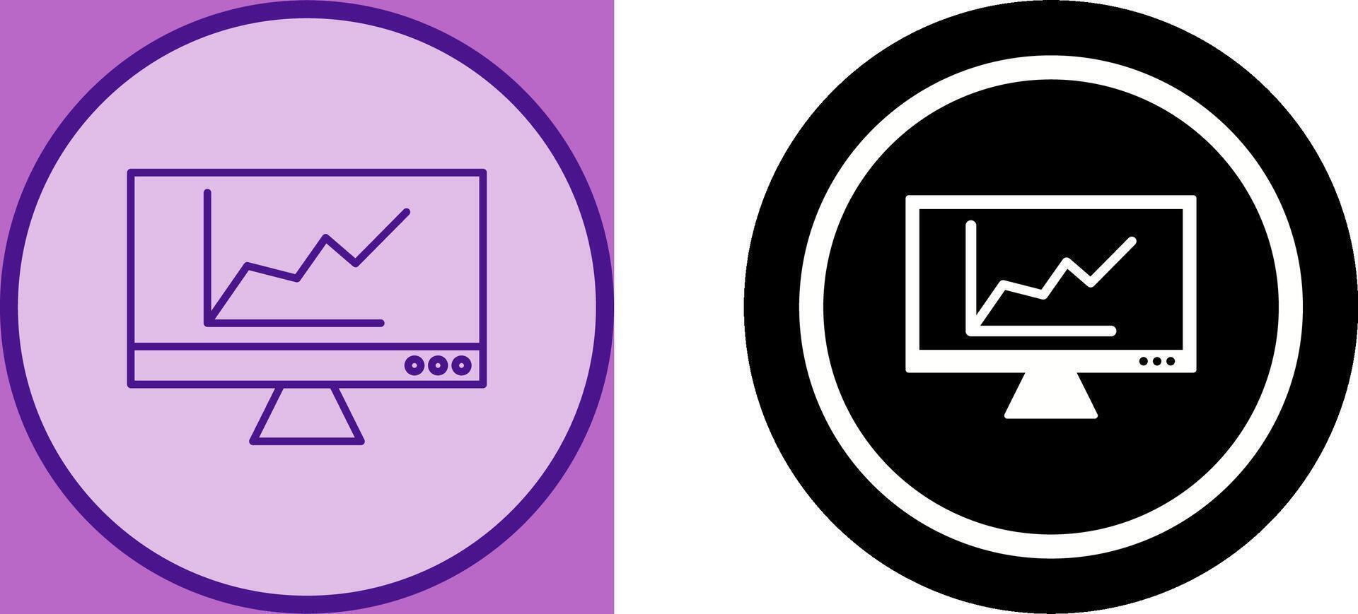 Online Graph Icon Design vector