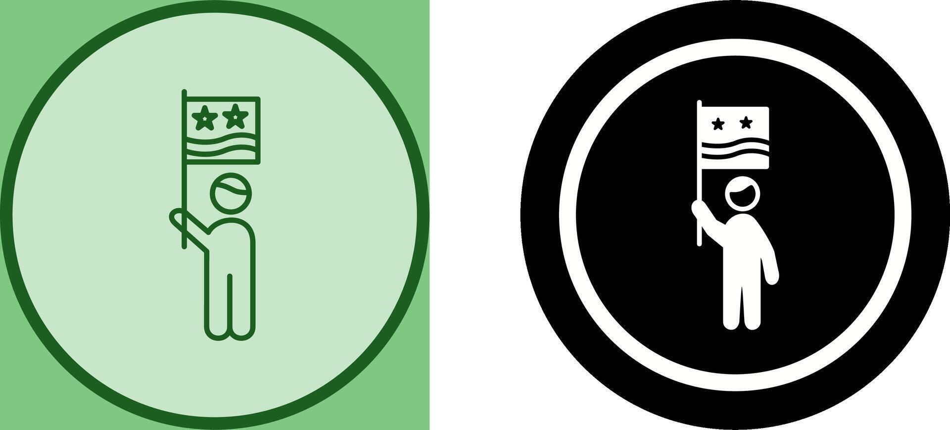 Raising Flag Icon Design vector