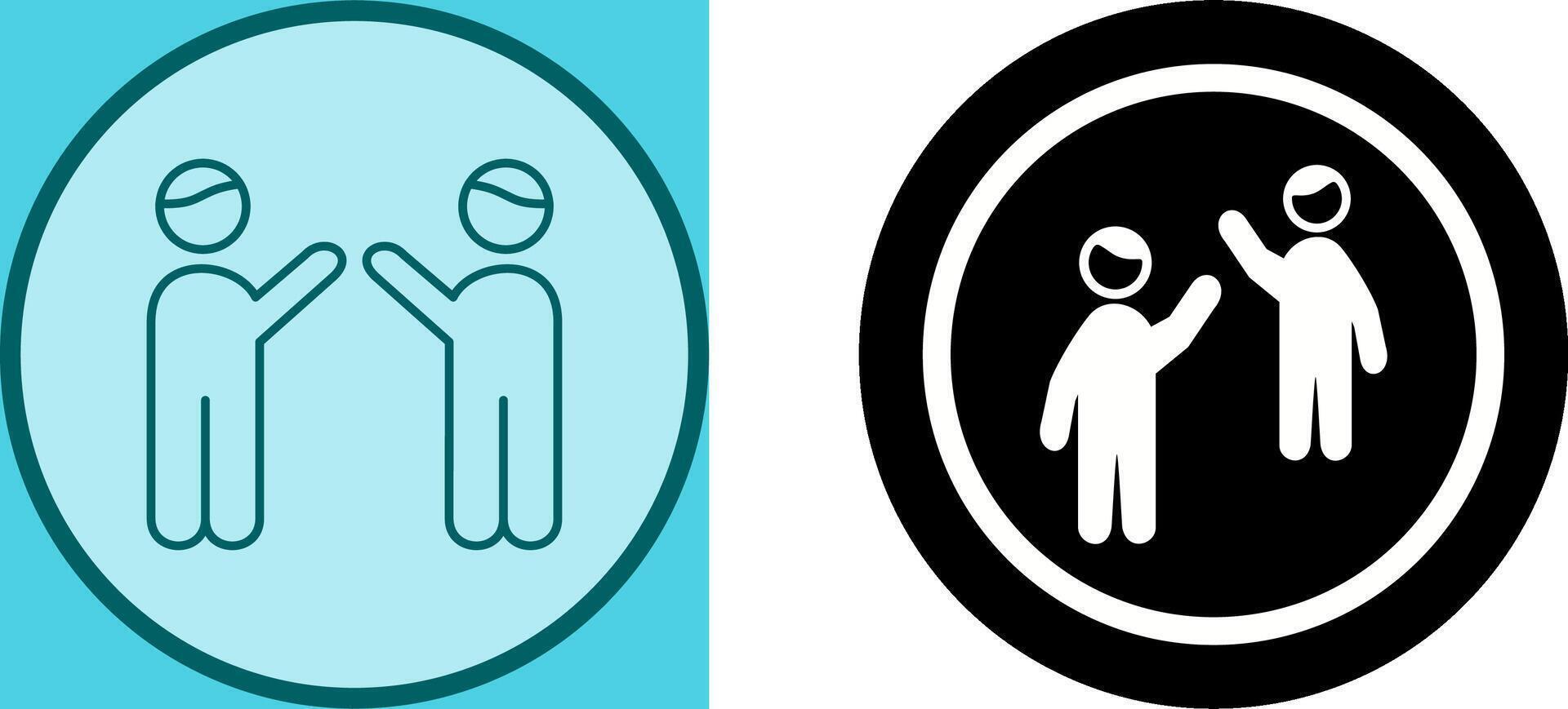 Waing to people Icon Design vector