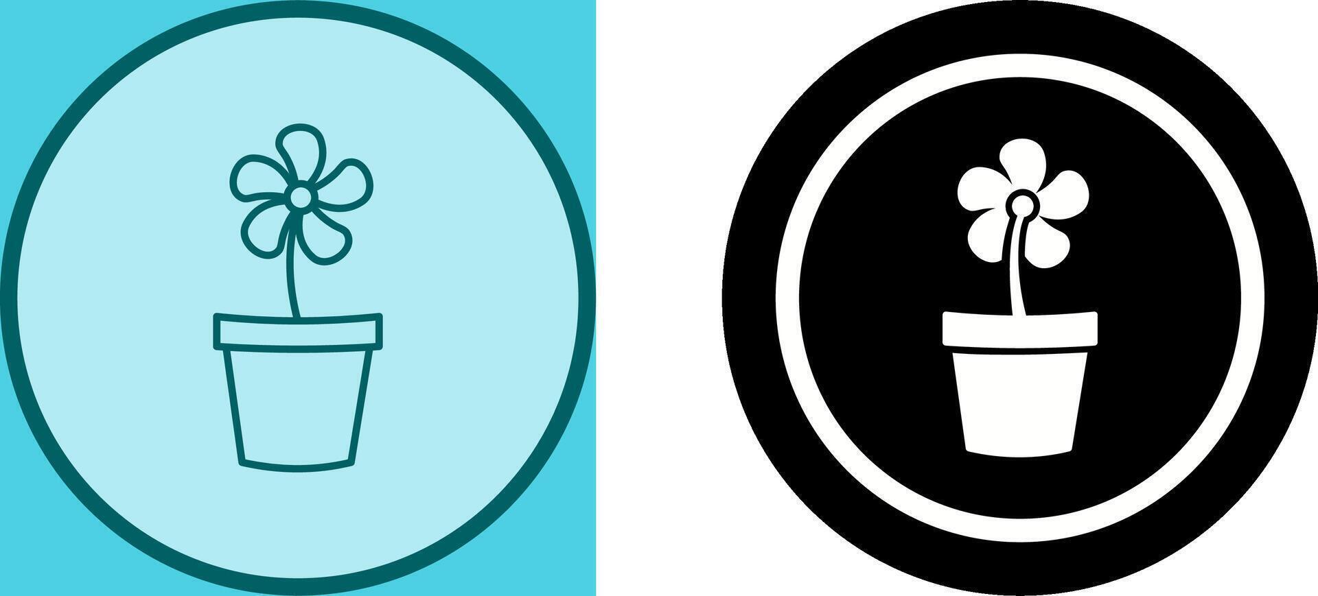 Flower Pot Icon Design vector