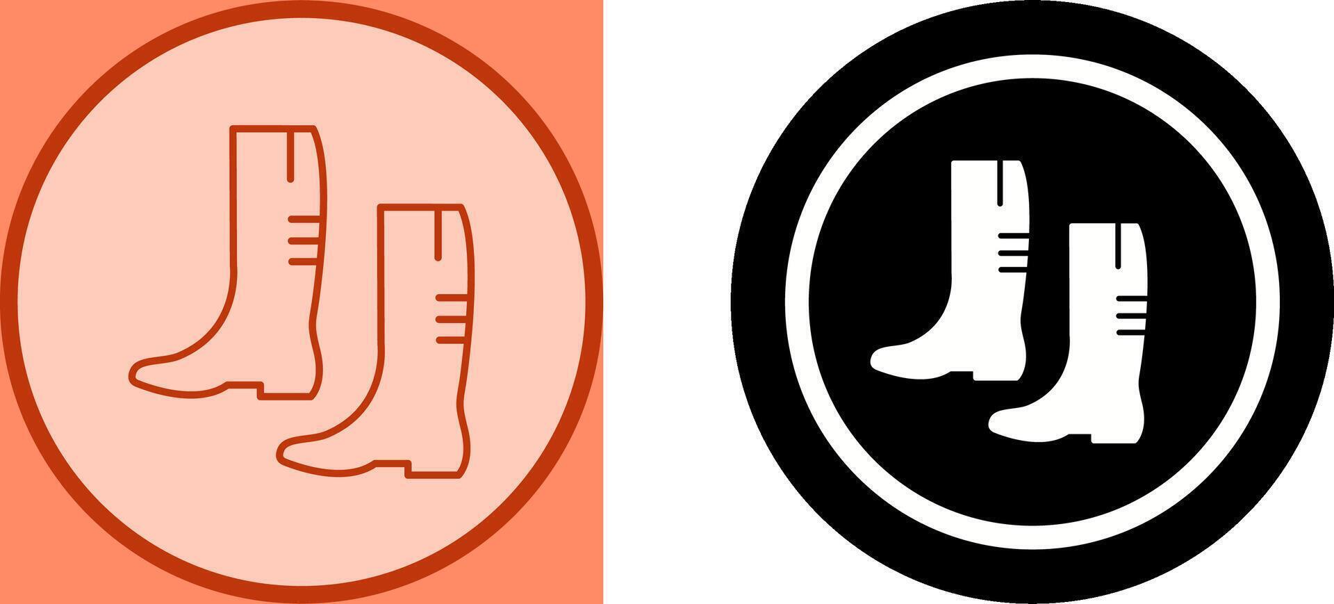 Gardening Boots Icon Design vector