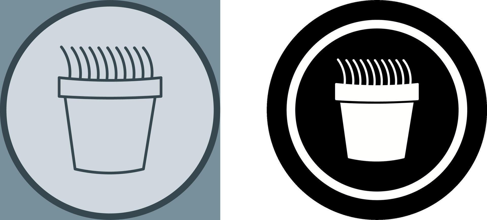 Grass Pot Icon Design vector