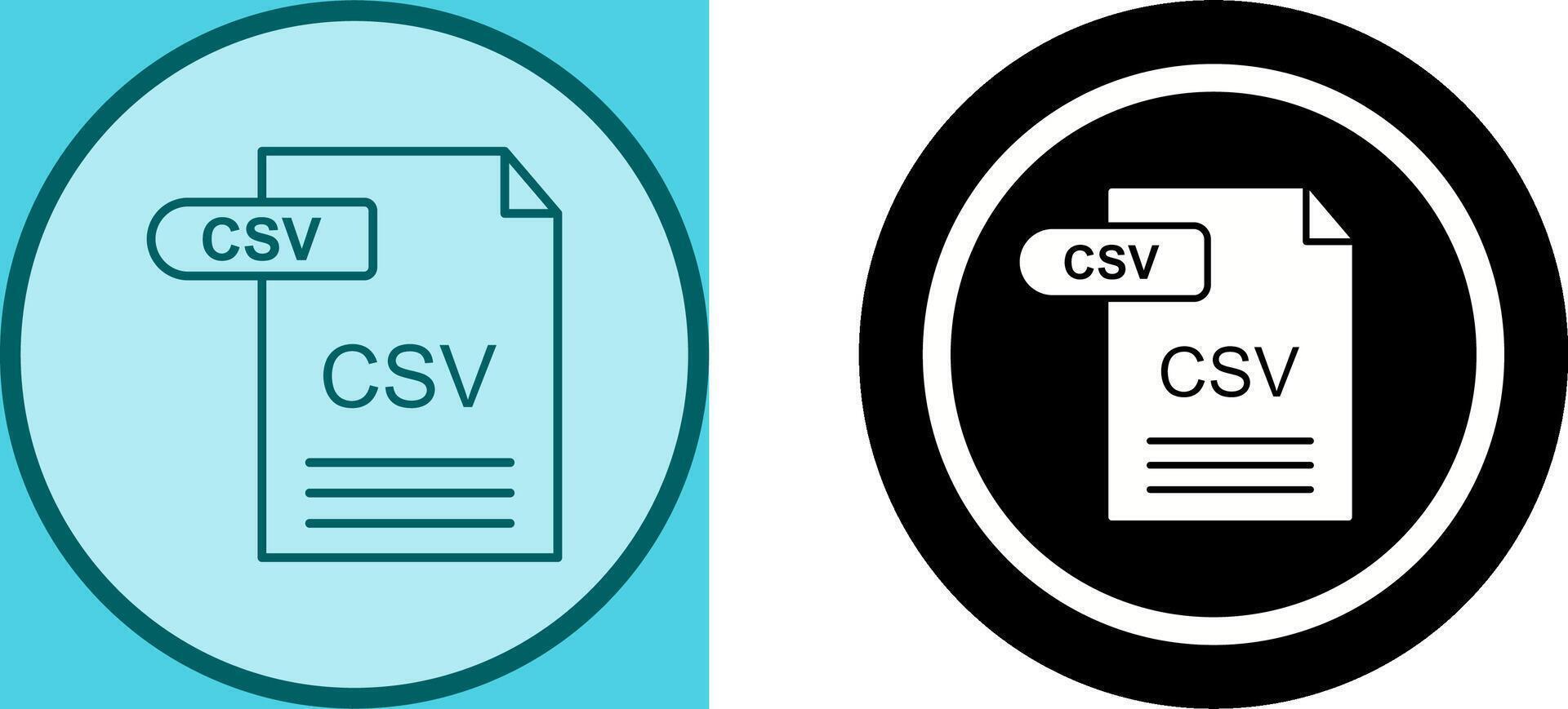 CSV Icon Design vector