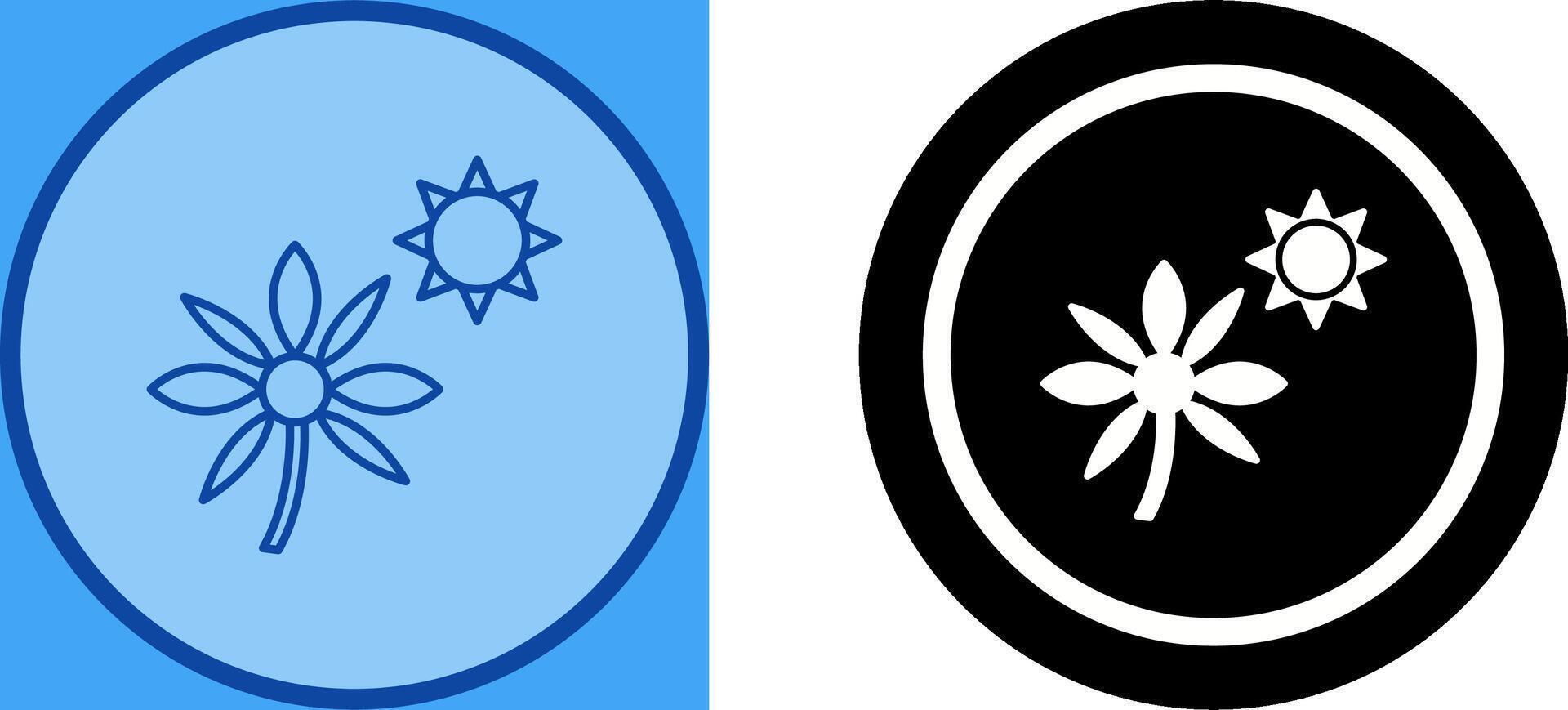 Flower in sunlight Icon Design vector