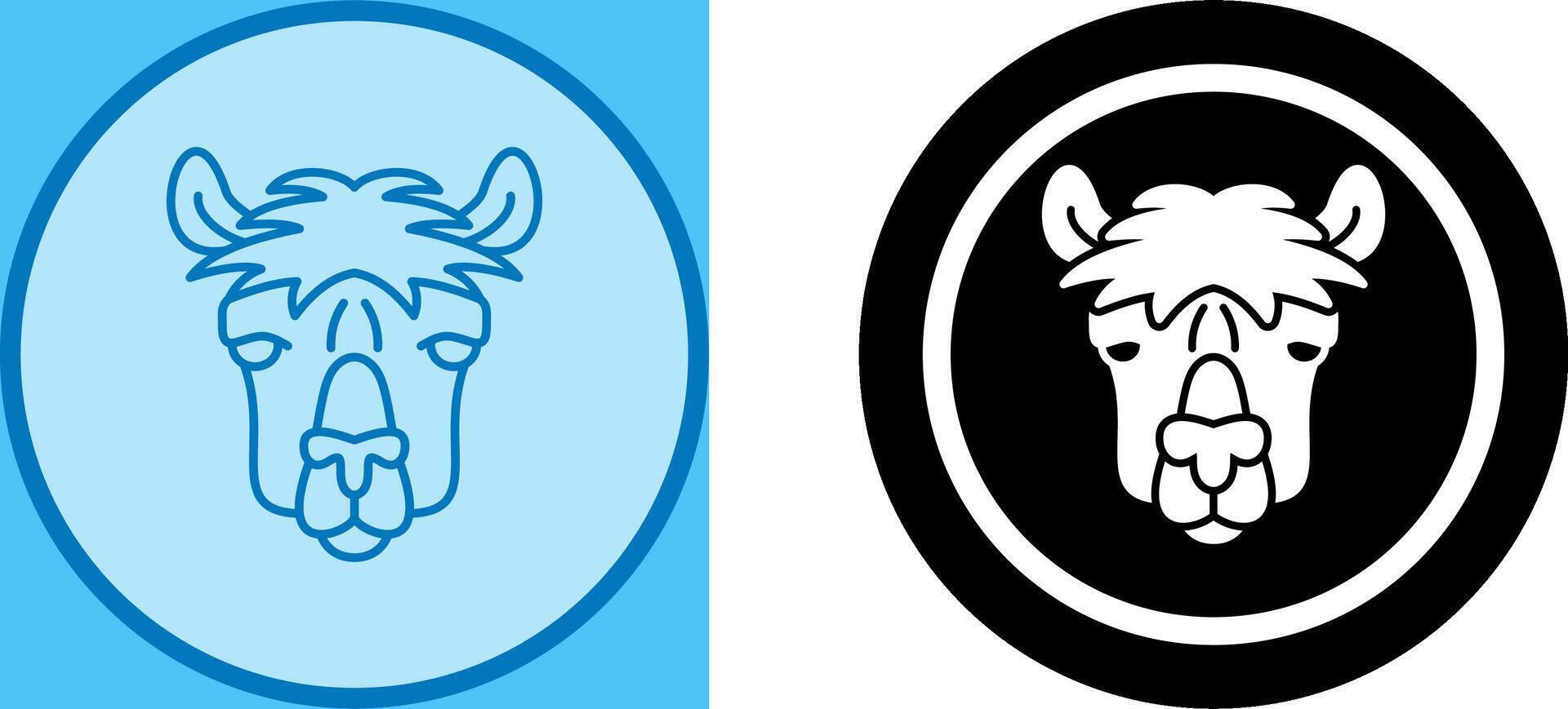 Alpaca Icon Design vector